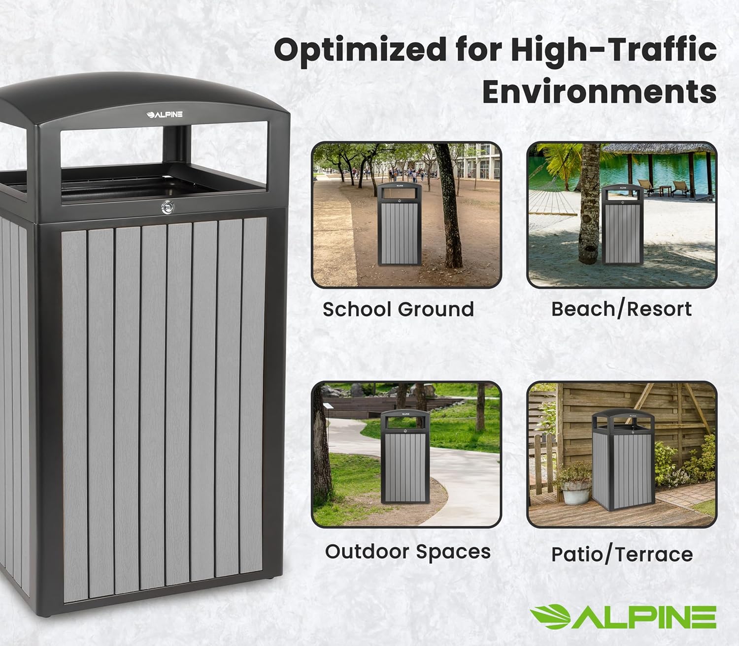 Alpine Industries 2-Pack 40 Gallon Grey Panels Steel All-Weather ...