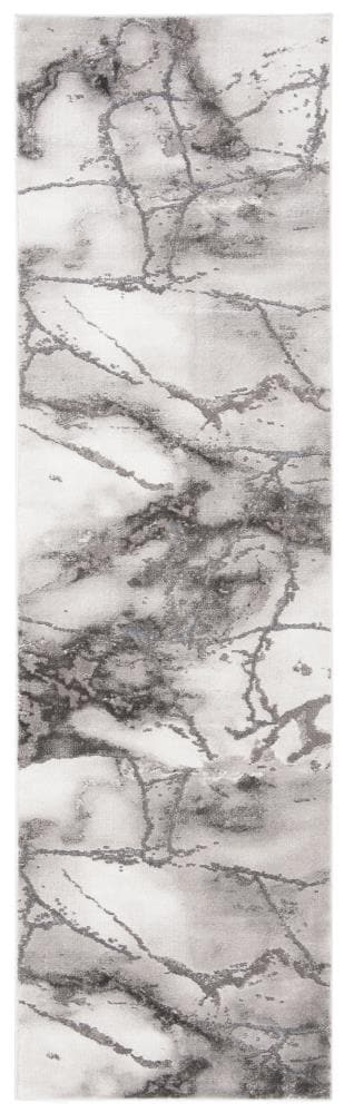 Safavieh CFT877G-222 Craft Karlu 2 x 22 (ft) Loomed Polypropylene Gray/Silver Rectangular Indoor Geode Runner rug