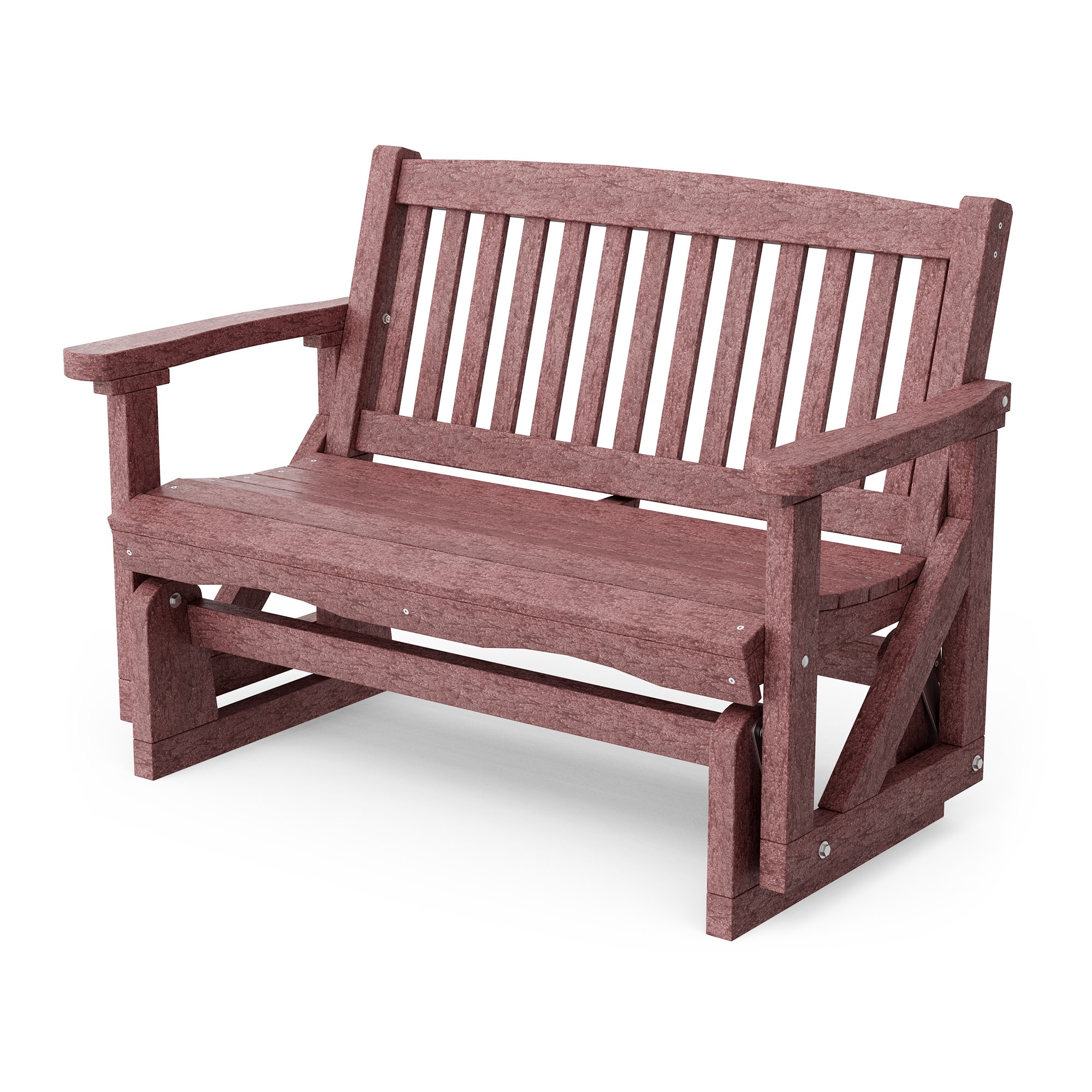 Wildridge LCC-207-CW Classic 2 -person Cherrywood HDPE Outdoor Glider