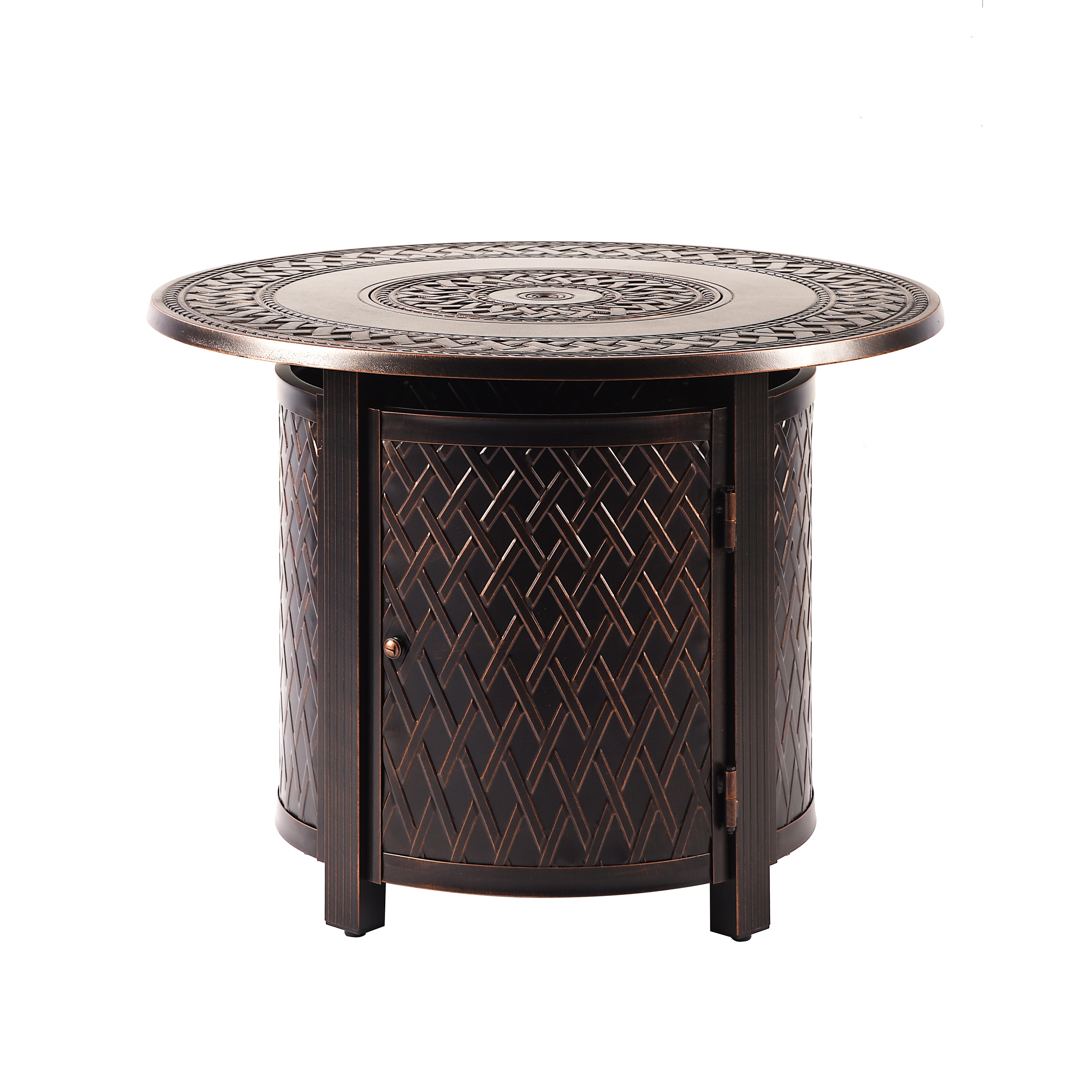 wagner round aluminum lpg fire pit table