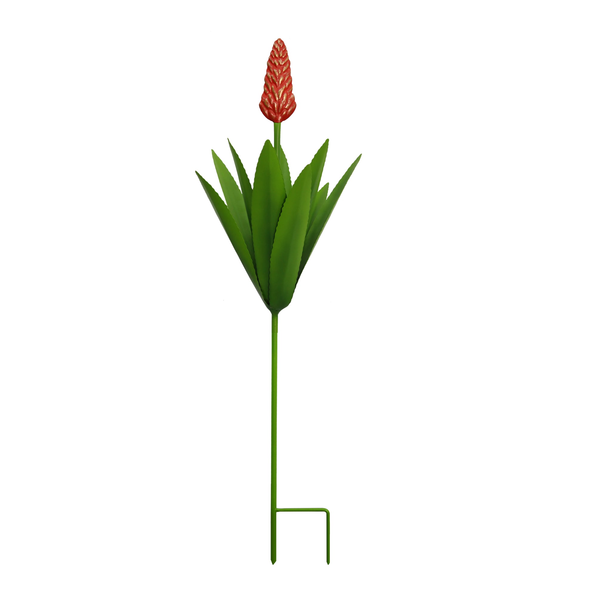 Style Selections 30-in Green and Red Metal Cactus Stake #411246C