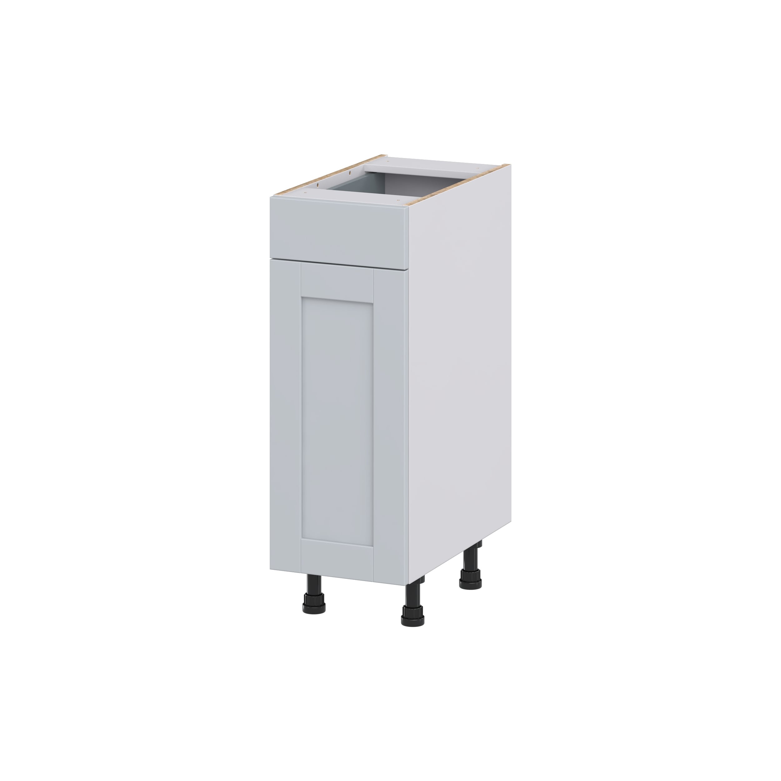 Hugo&Borg DSV12(L/R)-CH Charlesberg 12-in W x 34.5-in H x 21-in D Light Gray Base Fully assembled Cabinet (Recessed Panel Shaker)