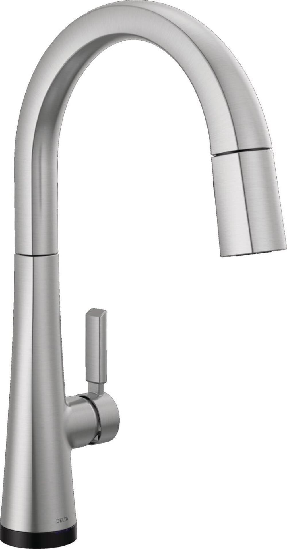 Delta 9191TL-AR-PR-DST Monrovia Lumicoat Arctic Stainless Single Handle Deck-mount Touchless Pull-down Kitchen Faucet with Sprayer