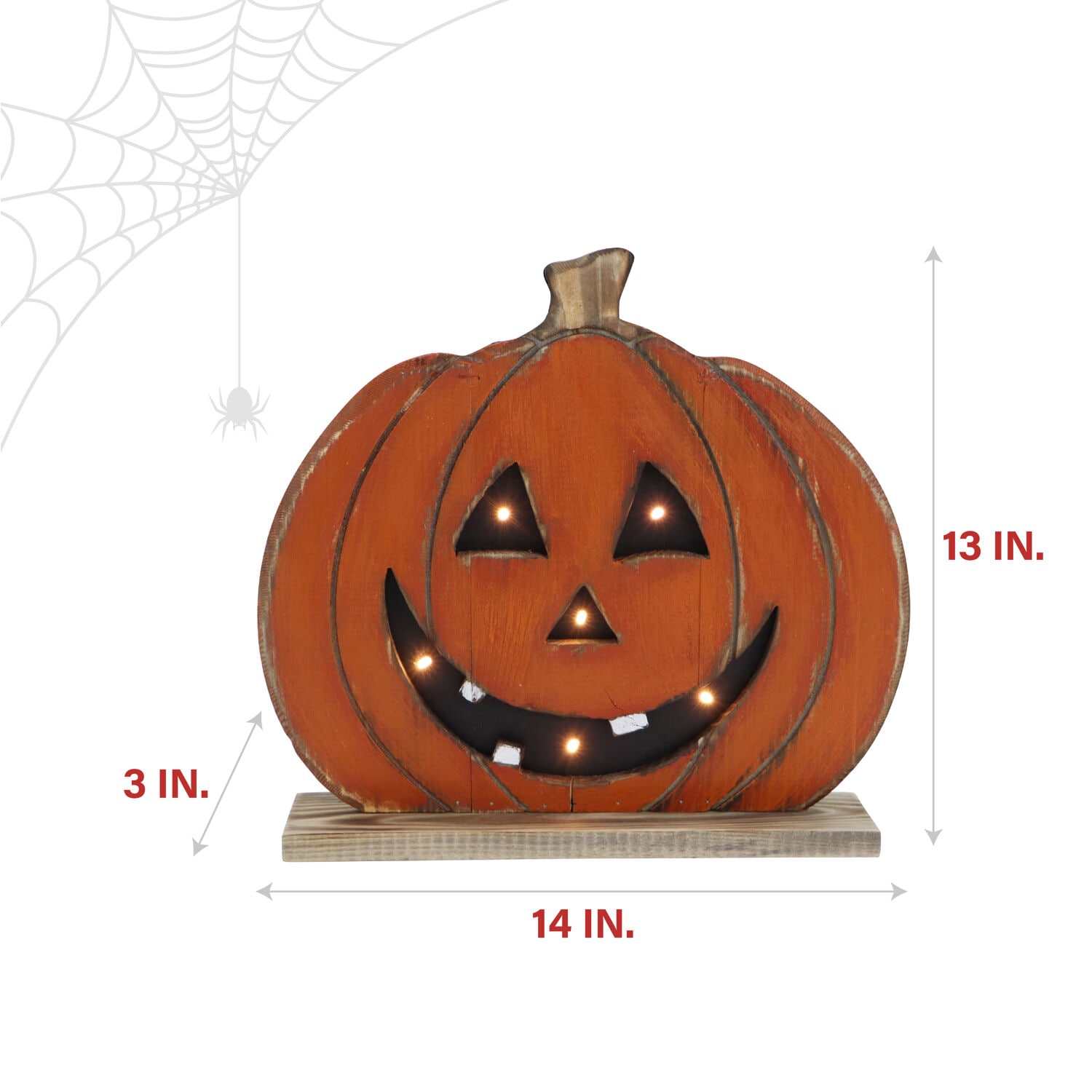 Haunted Hill Farm HHWOODPMP-1OR Table-Halloween-Decor - View #3
