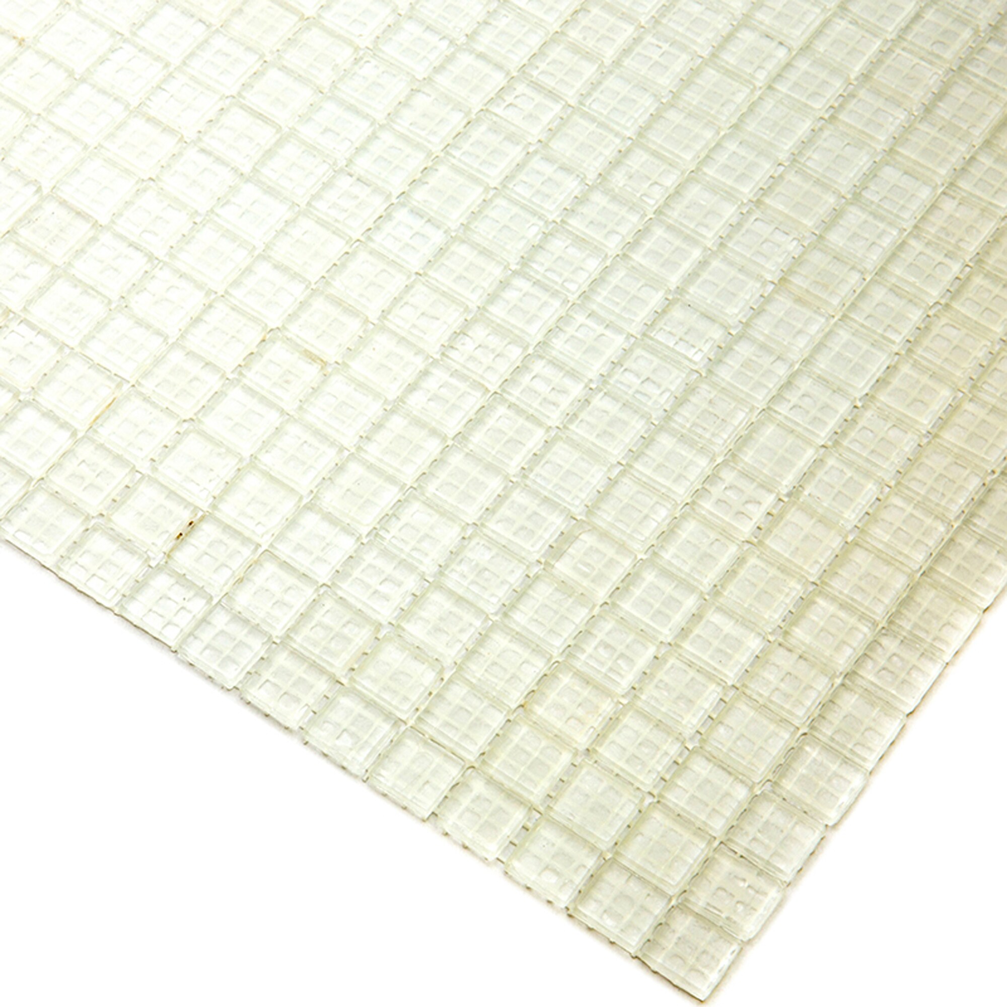 Cotton White Glossy Glass Mosaic Wall and Floor Tile