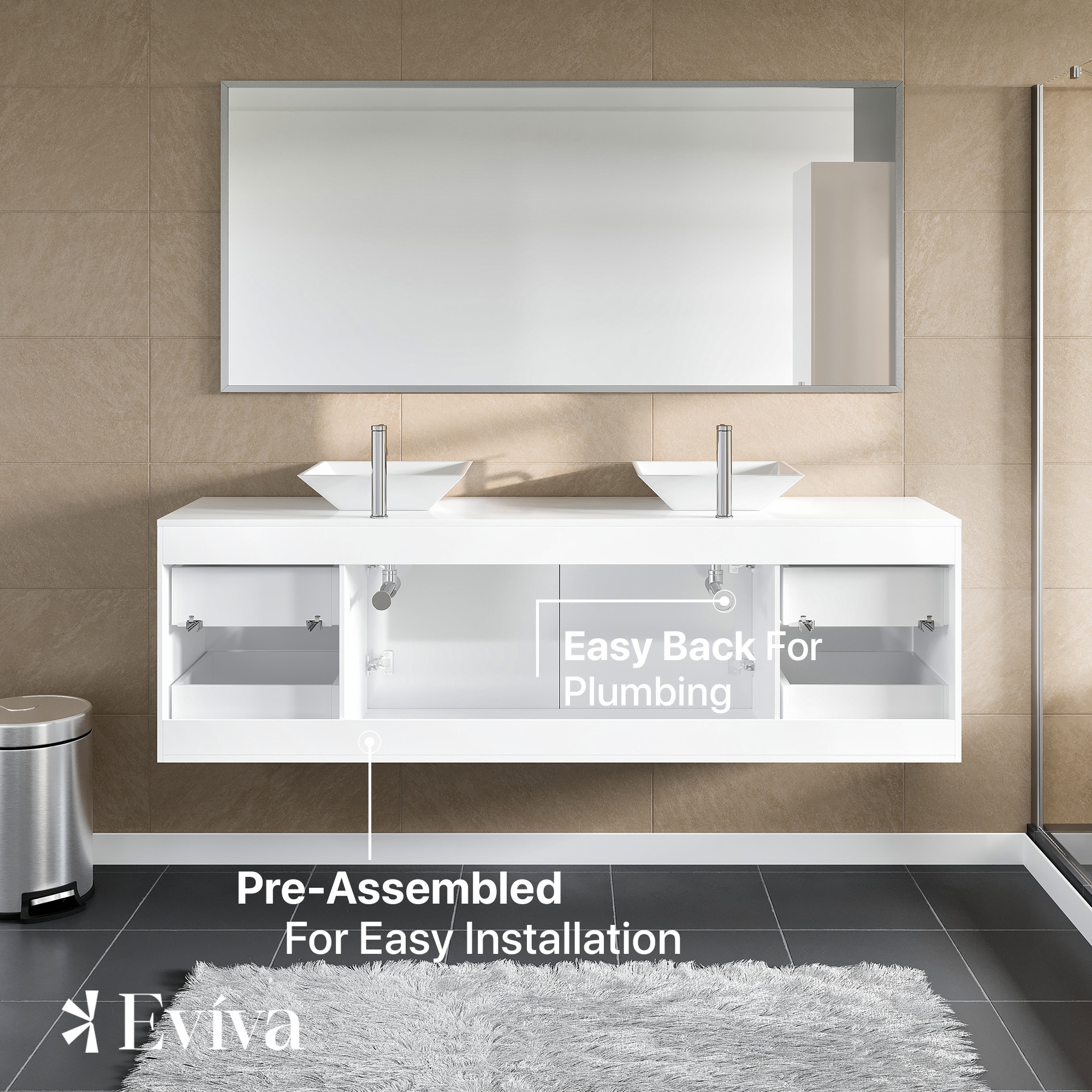 Eviva EVVN403-72WH Bath-Vanity-Combo - View #6
