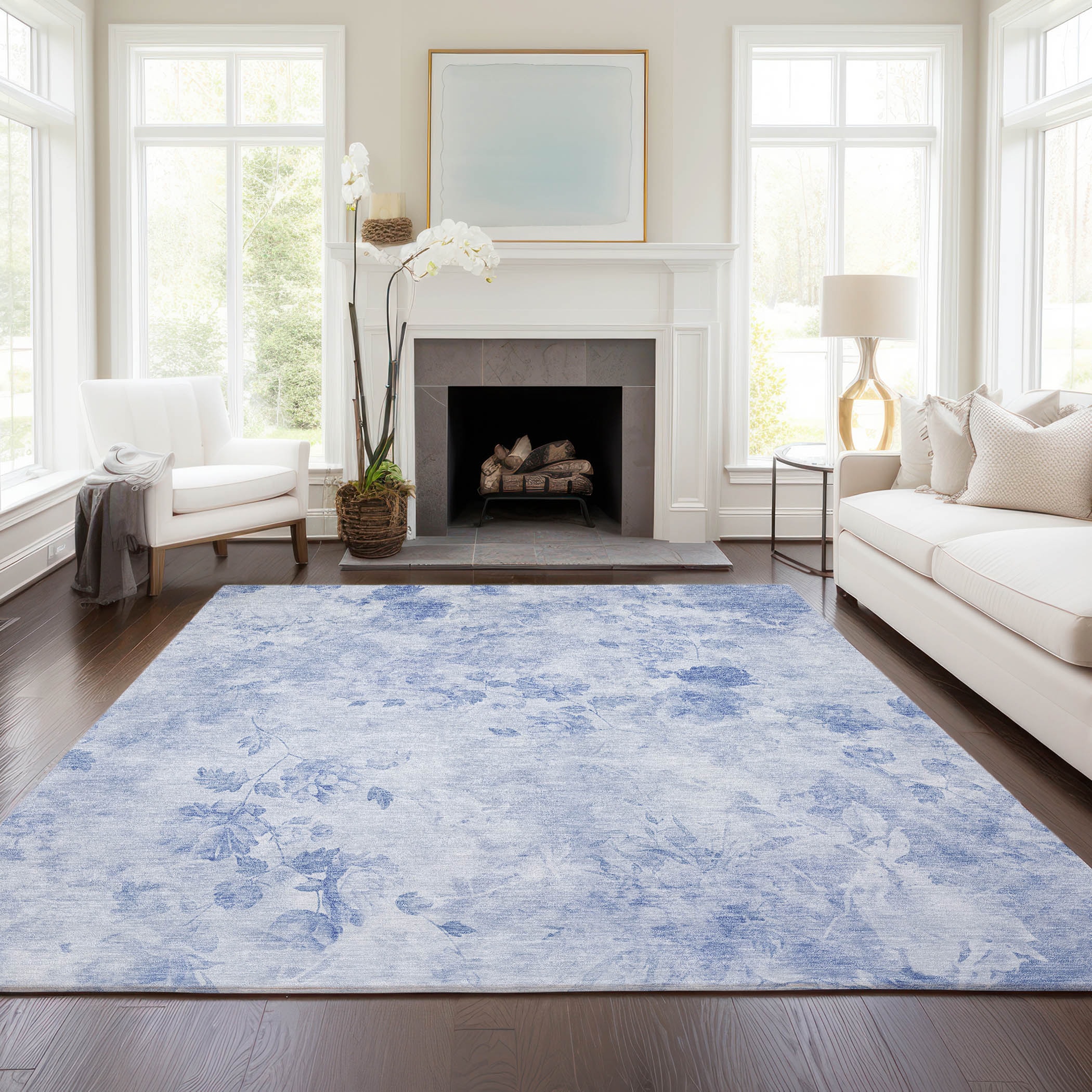 Addison Rugs ACN724SK10X14 Chantille ACN724SK 10 x 14 (ft) Polyester Sky Rectangular Indoor/Outdoor Geometric Machine washable Area rug