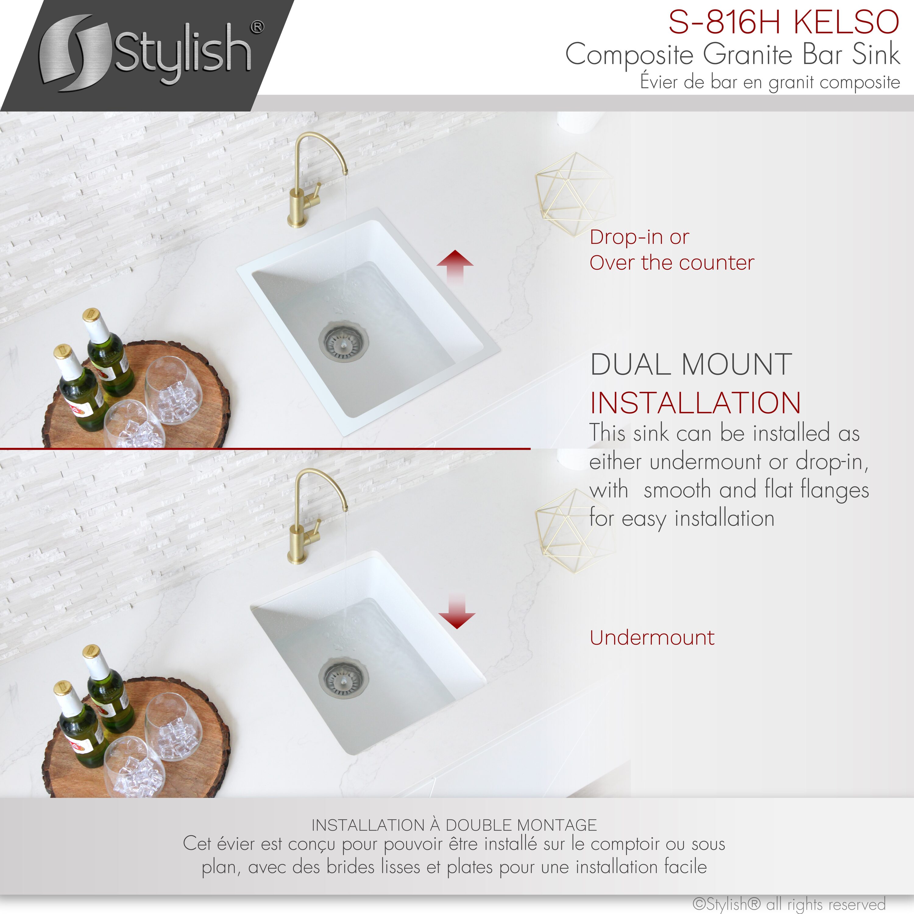 Stylish S-816H1 Kitchen-Sinks - View #8