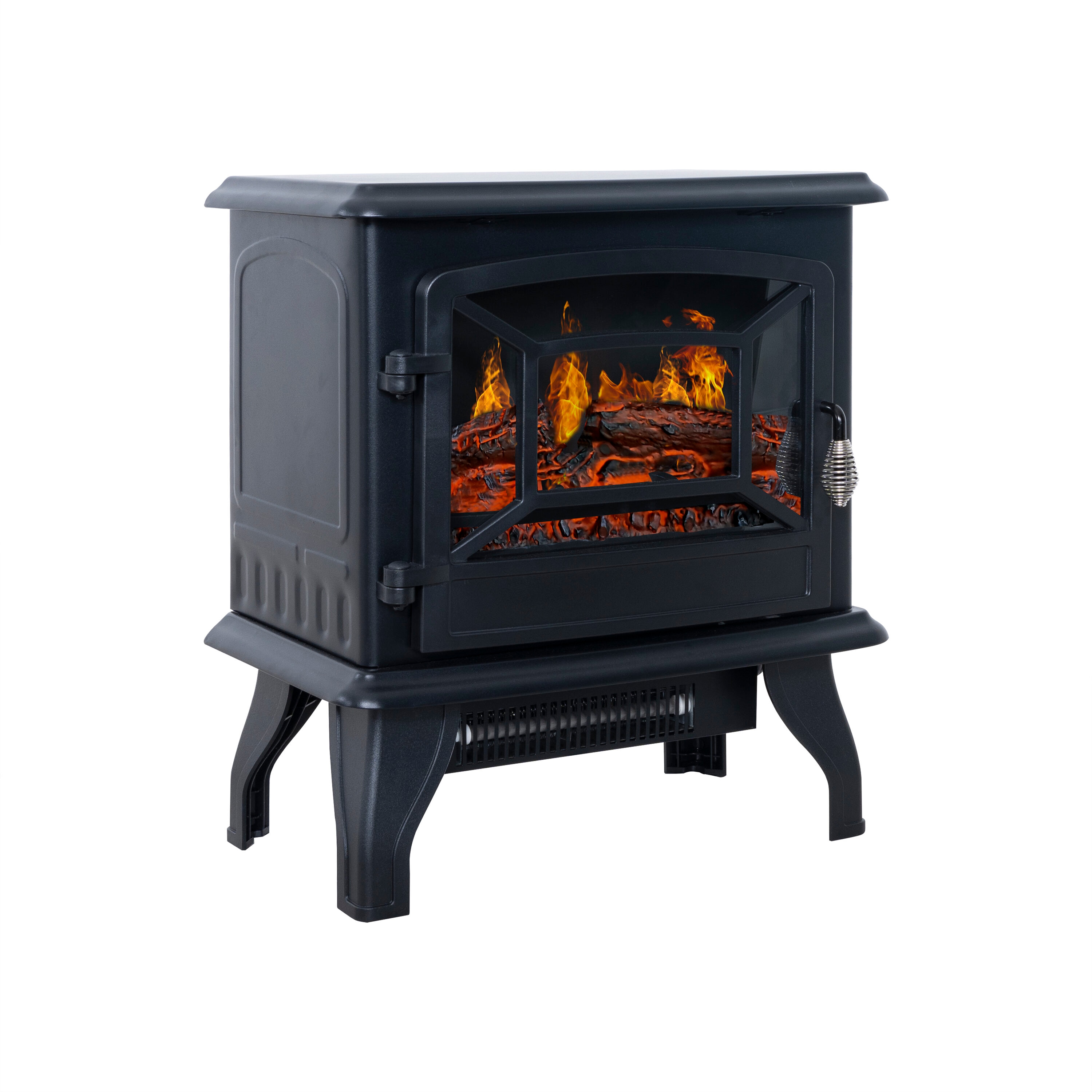 Maocao Hoom FZ67851 16.92-in W Black Free standing LED Flat wall Electric Fireplace