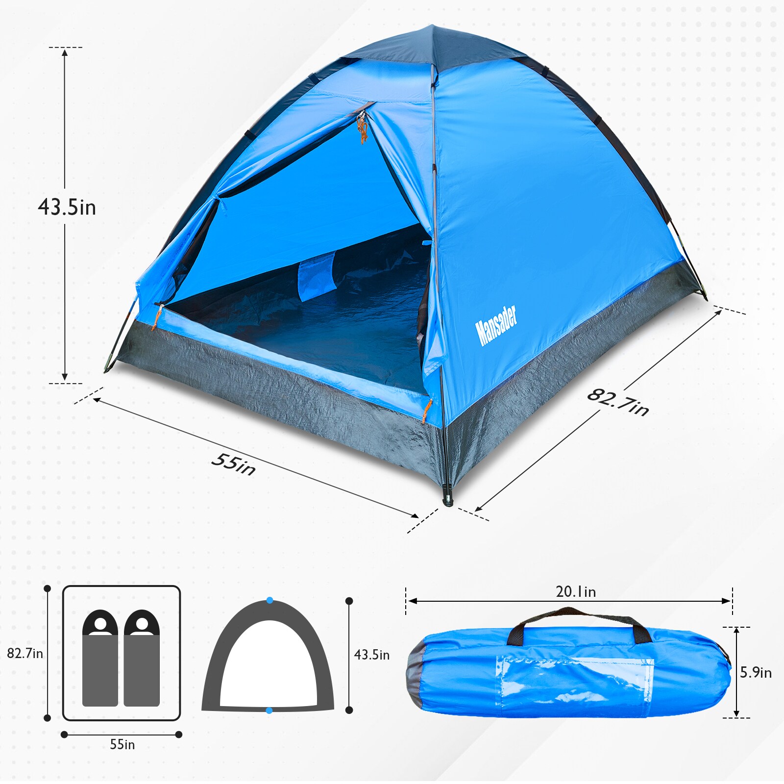 GARSING MAN-DOPA-2P-BLUE tents - View #2