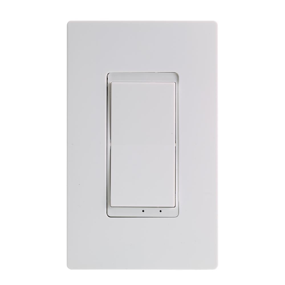 TORK 15-amp Single-pole/3-way Toggle Light Switch with Wall Plate, White