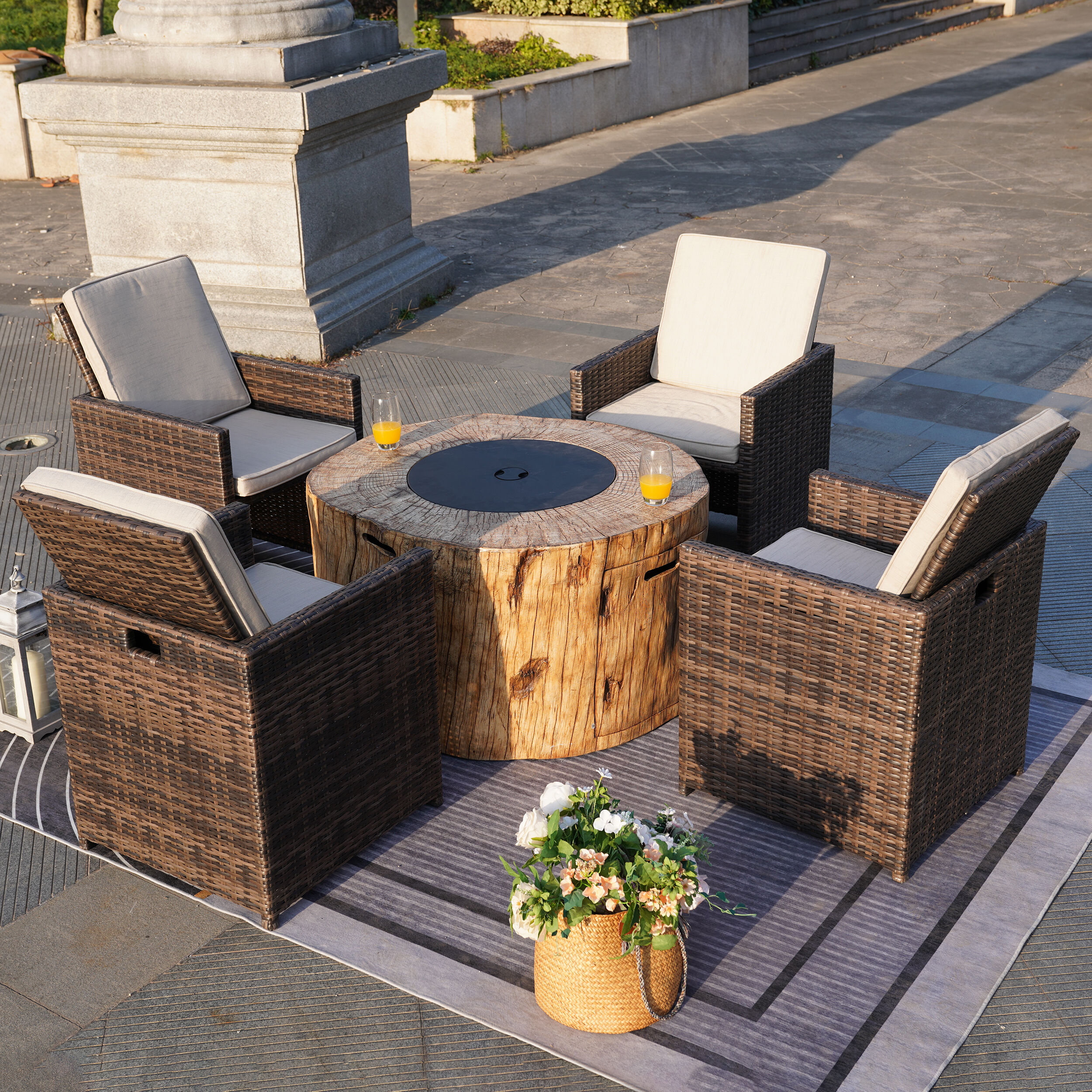 Moda Furnishings MAG-2180-3234B Patio-Conversation-Sets - View #4