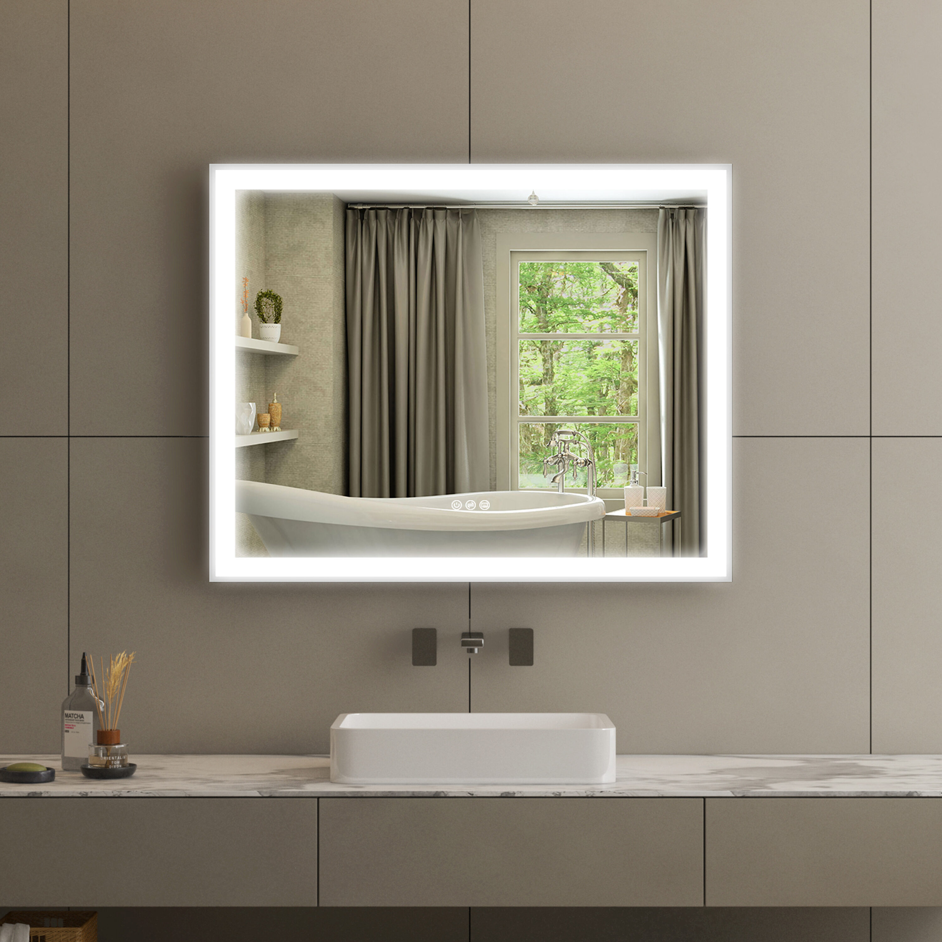 Forclover JSEX2436LM-3B Framed-Bath-Mirrors - View #3