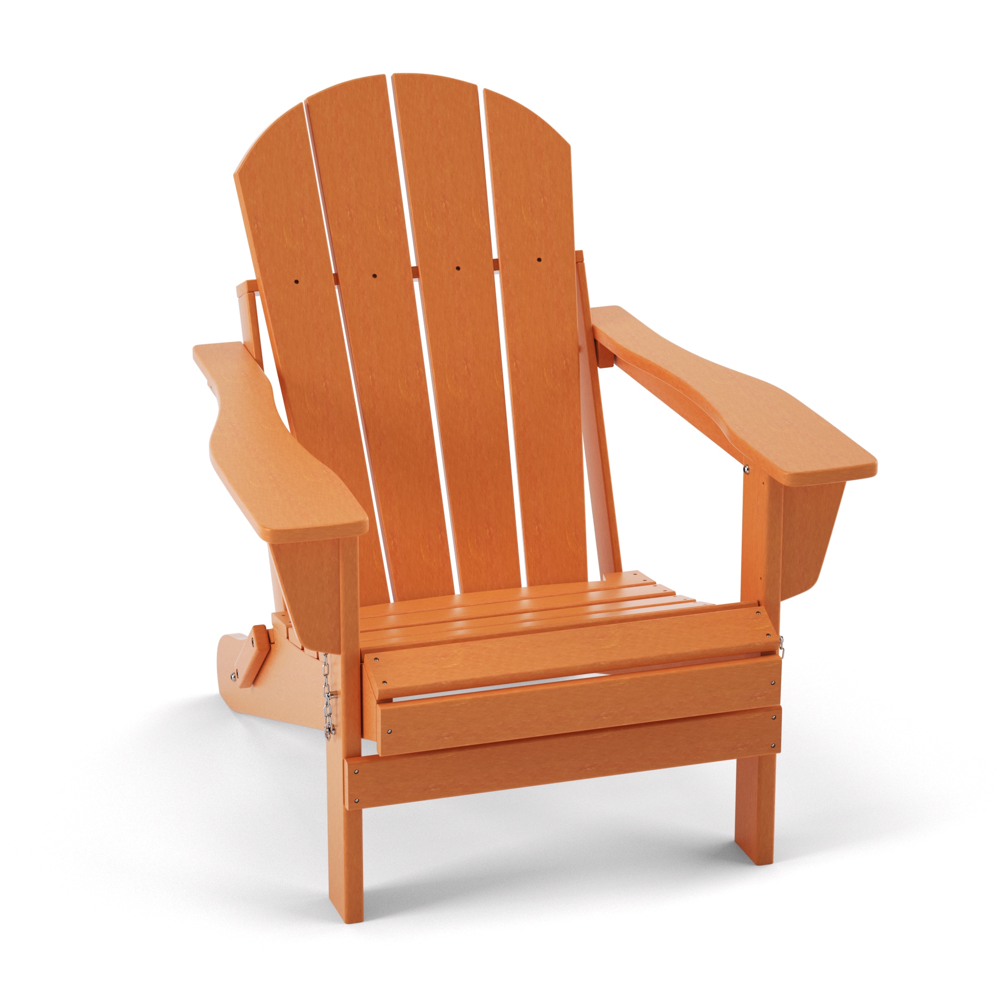 Upland AC-HE01-OG adirondack chair Orange Hdpe Frame Stationary Adirondack Chair with Orange Slat Seat