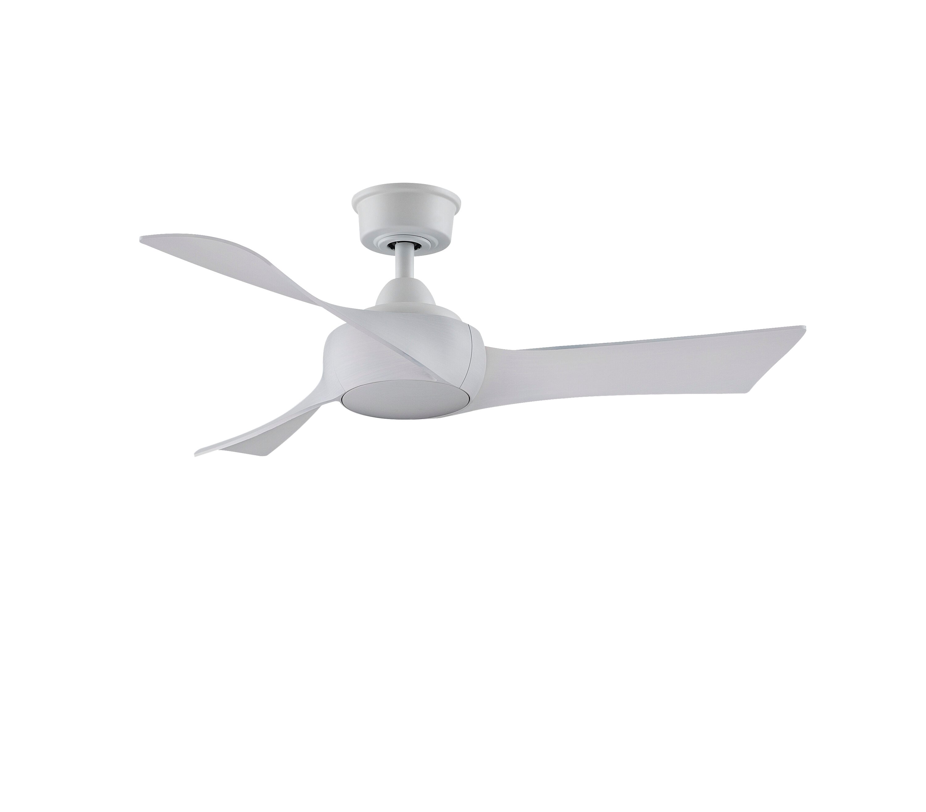 Fanimation FPD8530MW-44WW Wrap Custom 44-in Matte White Indoor/Outdoor Smart Ceiling Fan and Remote (3-Blade)