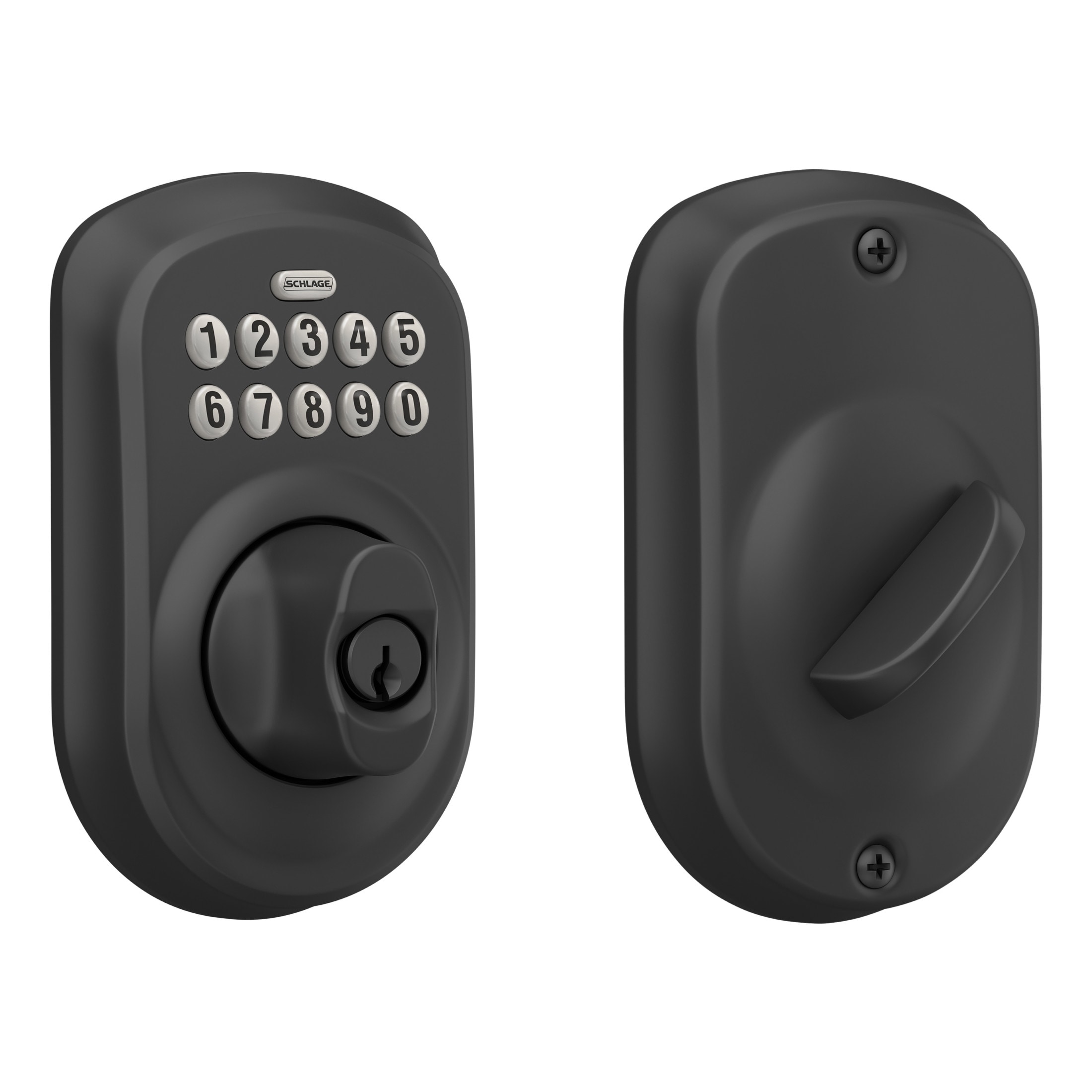 Schlage Plymouth Matte Black Electronic Deadbolt with Keypad BE365 V PLY 622 Sansujyuku sansujyuku.com