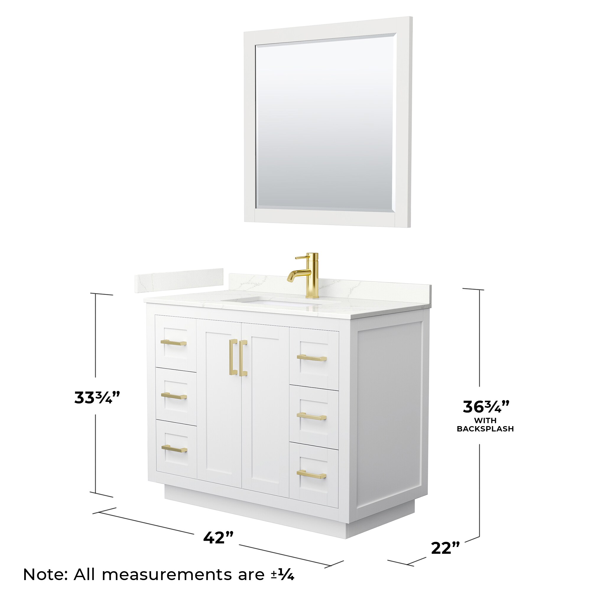 Wyndham Collection WCF292942SWGGTUNSM34 Bath-Vanity-Combo - View #6