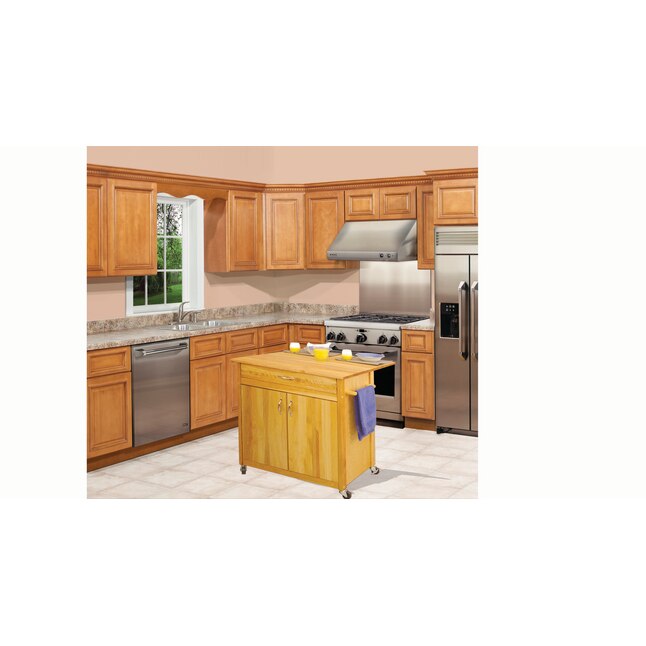 Catskill Craftsmen Brown Wood Base with Birch Butcher Block Top Kitchen Cart (22.125-in x 15.25-in x 34-in) Catskill Craftsmen Brown Wood Base with Birch Butcher Block Top Kitchen Cart (22.125-in x 15.25-in x 34-in)