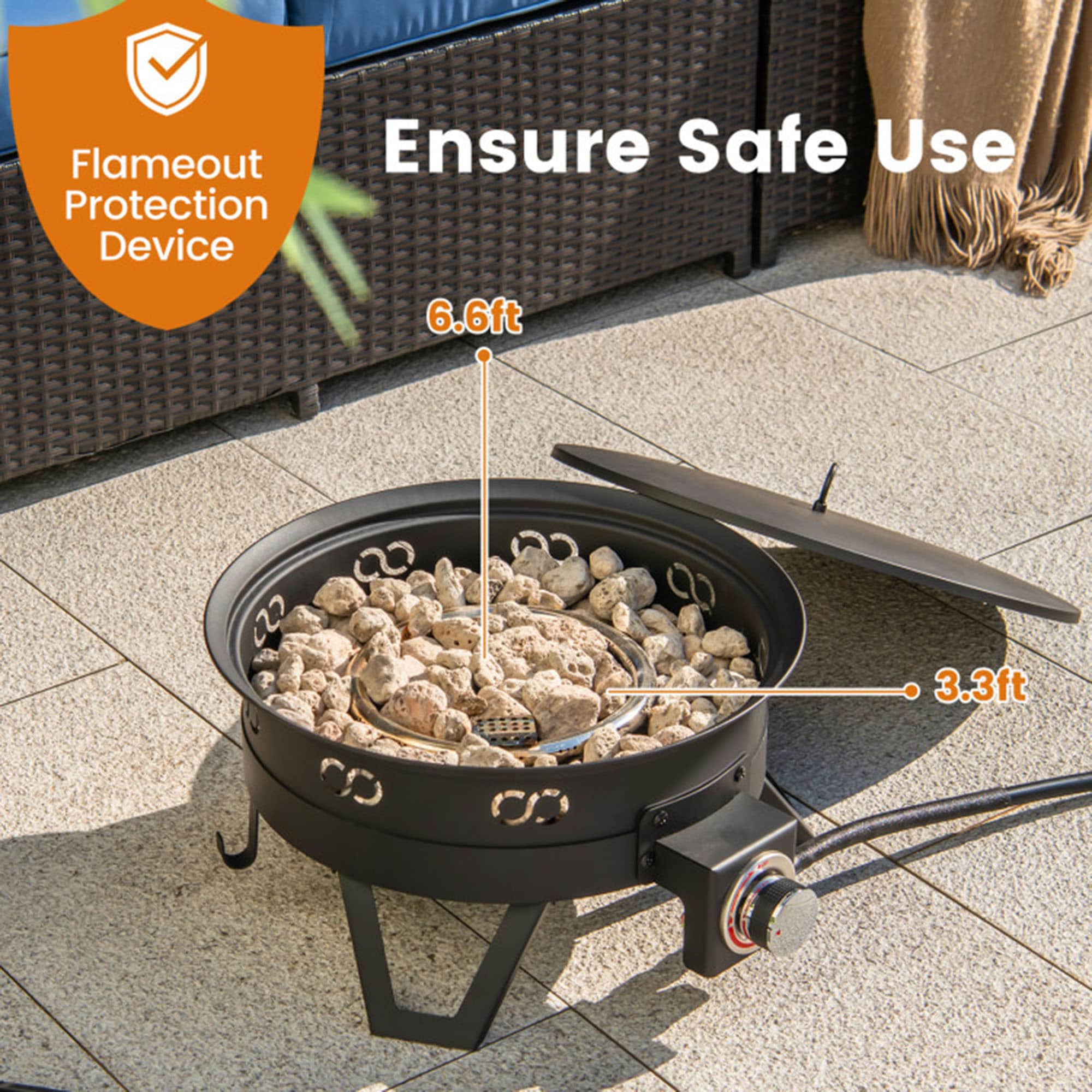 Clihome CL-AOH-54498 Outdoor-Gas-Firepits - View #6