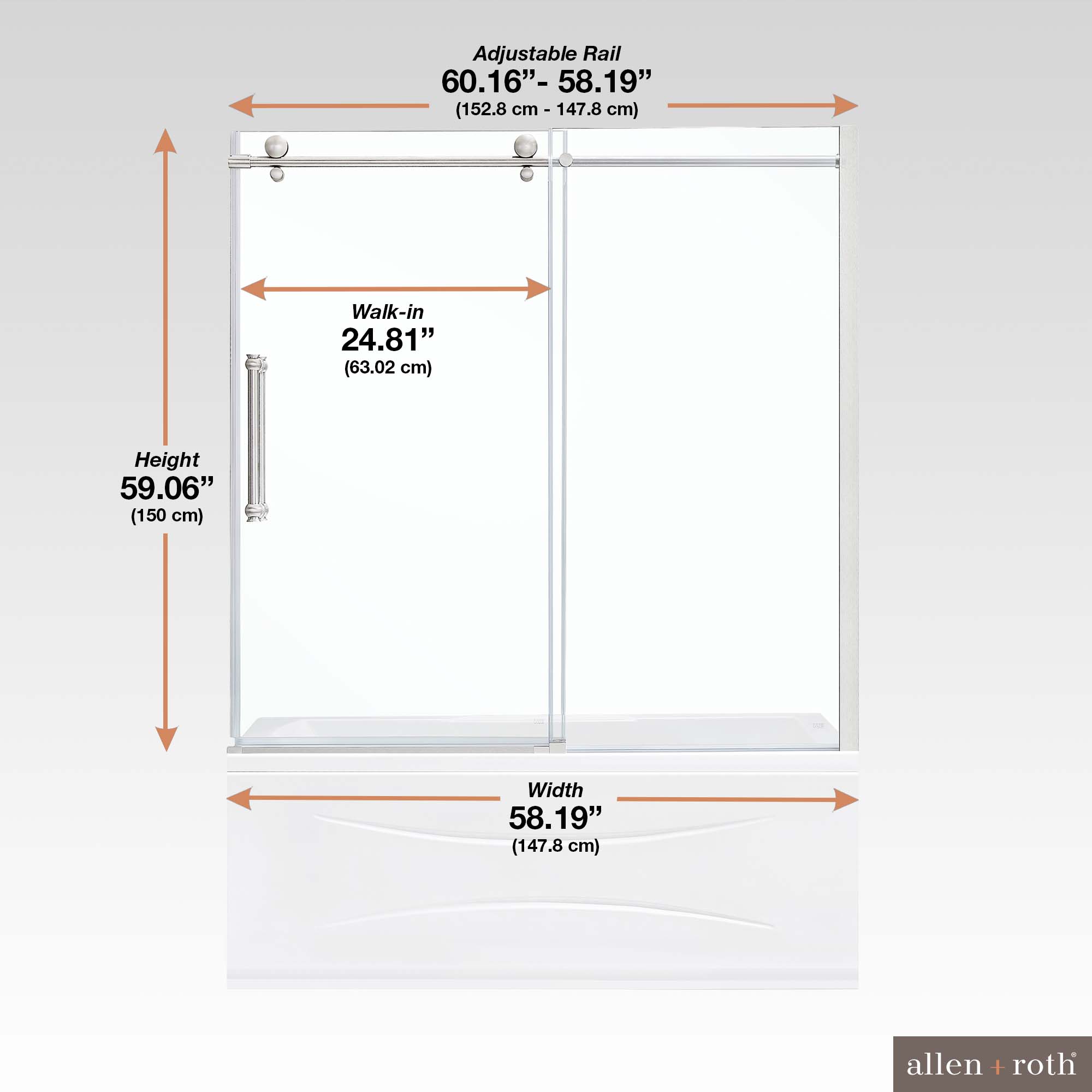 allen + roth ELLUM-SC-TD-SN Bathtub-Doors - View #16