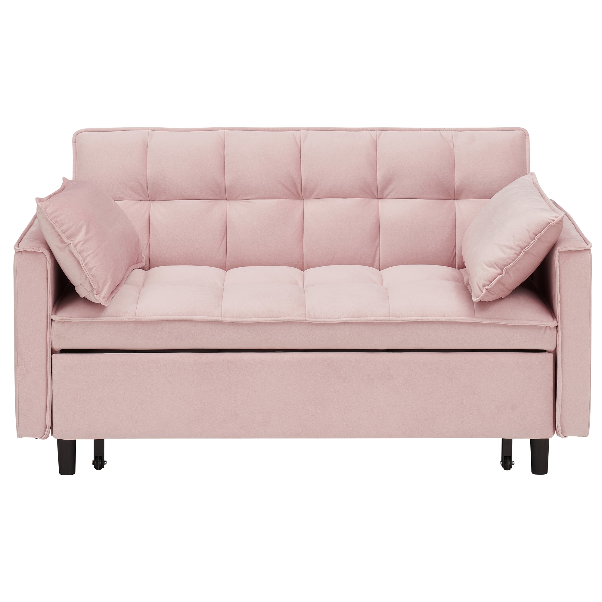 Bybafun YC5200009 Pink Contemporary/Modern Velvet Sofa bed
