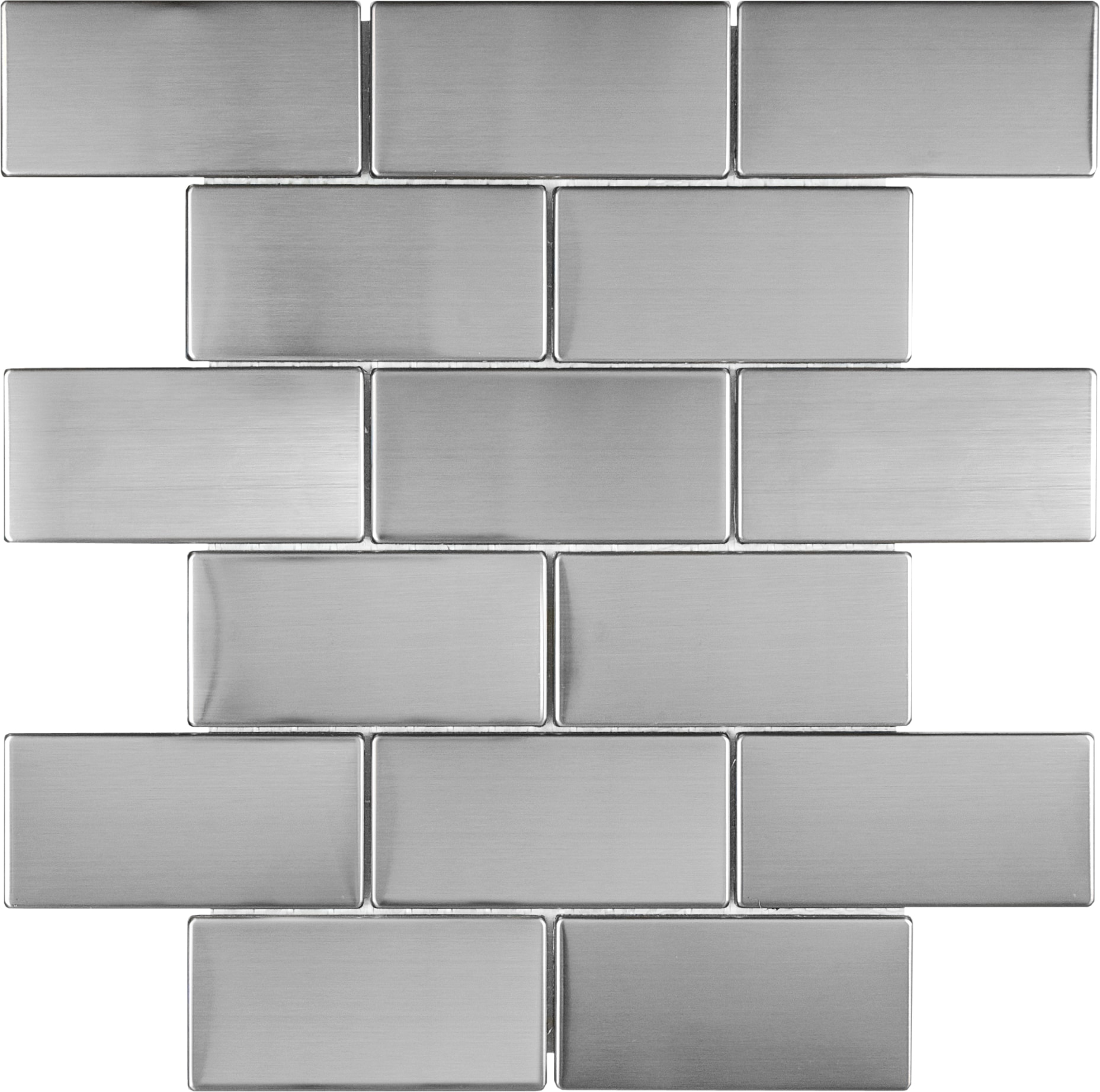 Stainless Steel 10-in x 12-in Metallic Metal Brick Subway Wall Tile  (0.79-sq. ft/ Piece) in the Tile department at