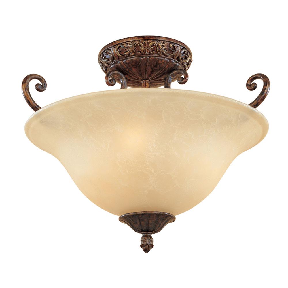 Designers Fountain 97511-BU Amherst 1-Light 17.5-in Burnt Umber Semi-flush Mount Light