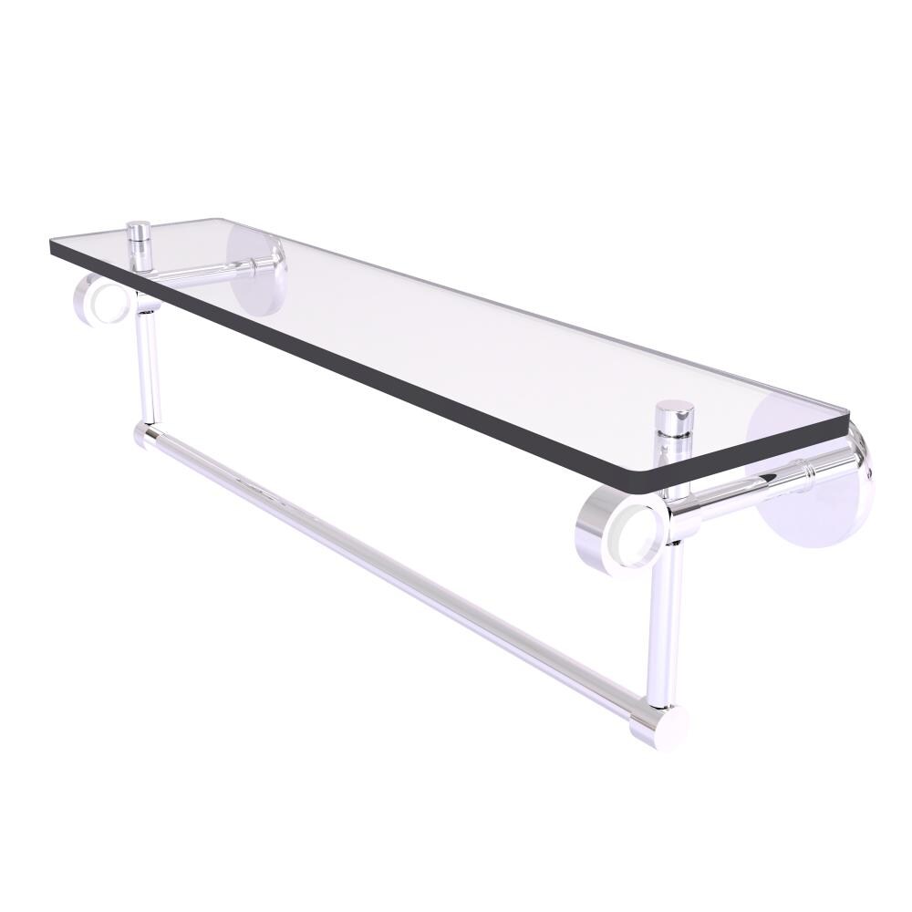 Allied Brass CV-1TB-22-PC Clearview Polished Chrome Wall mount Bathroom Shelf ( 22-in x 6.2-in x 5-in )