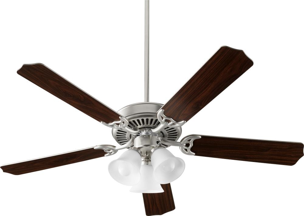 Quorum International Capri 52-in Satin Nickel LED Indoor Ceiling Fan ...