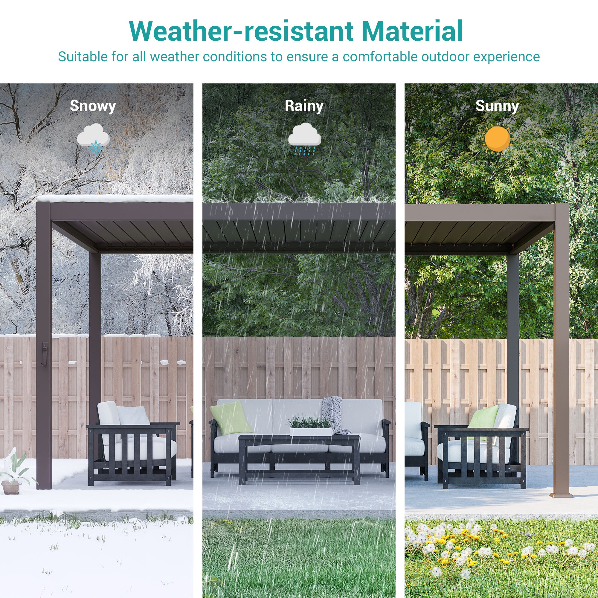 Sonkuki SD-GZ-LED3039WH Pergolas-2 - View #7