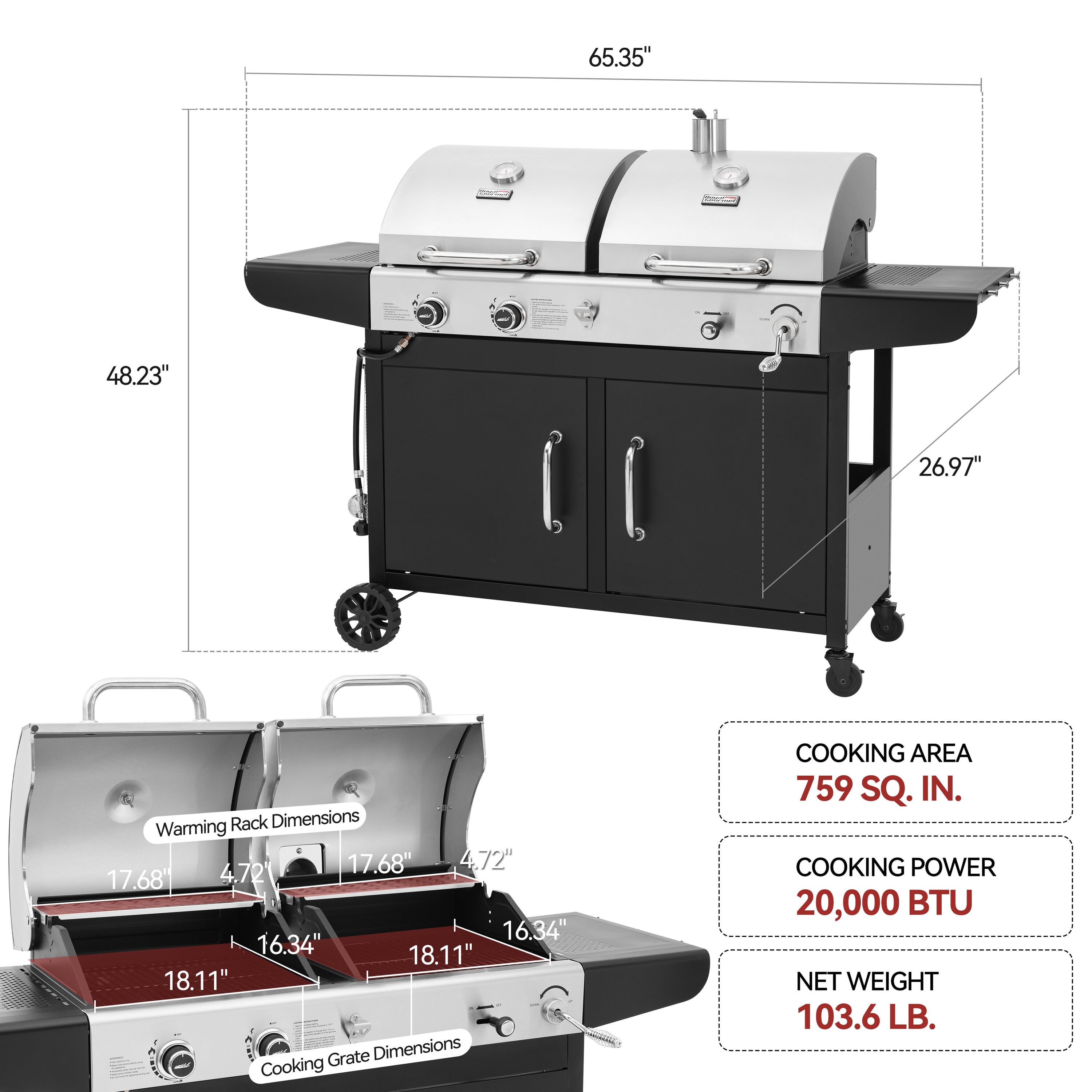 Royal Gourmet ZH3002N-N Combo-Grills - View #14