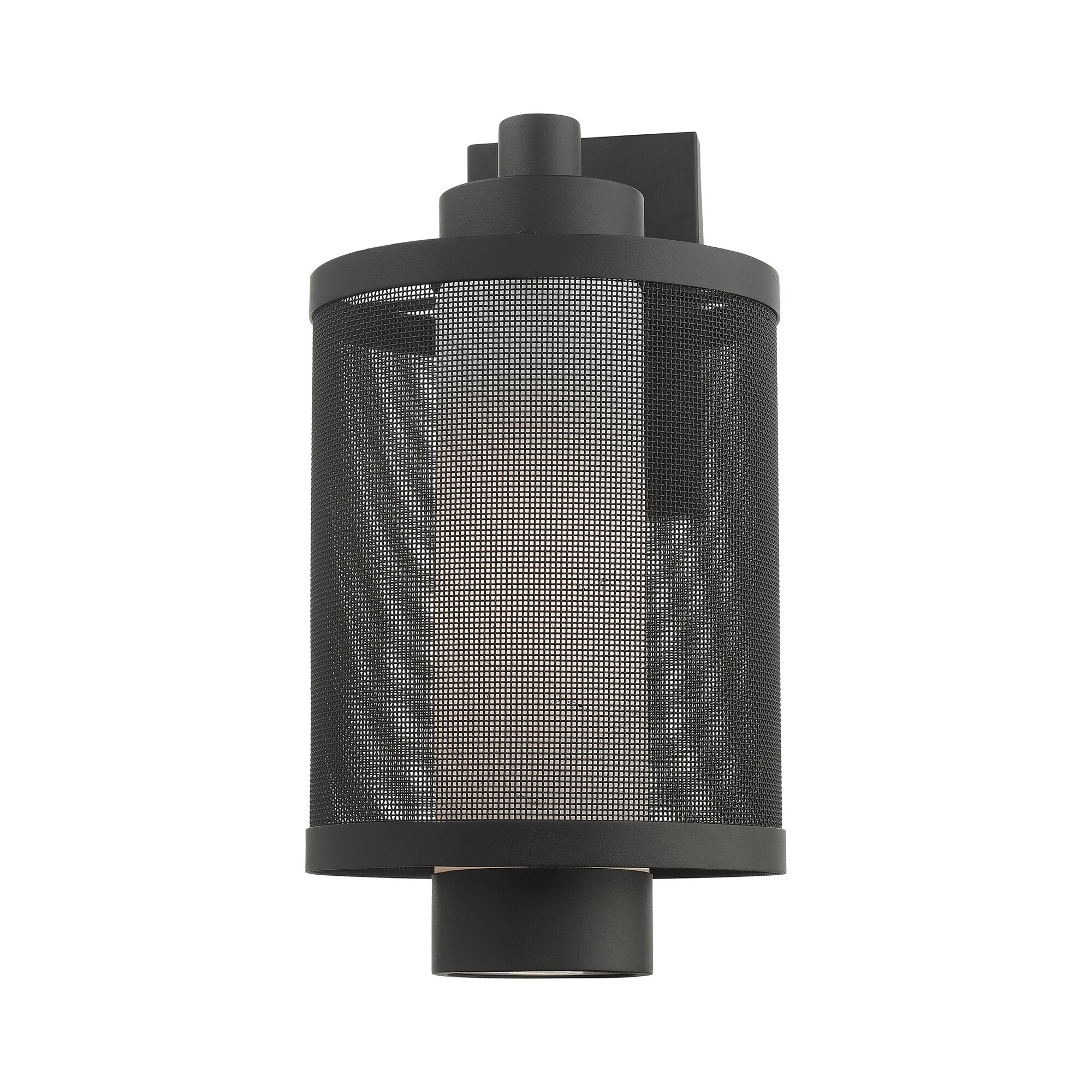 Nottingham Textured Black Stainless Steel Outdoor Wall Lantern