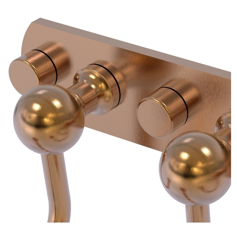 Allied Brass P1020-3 Prestige Skyline Collection 3 Position Multi  Decorative Hook, Polished Brass 
