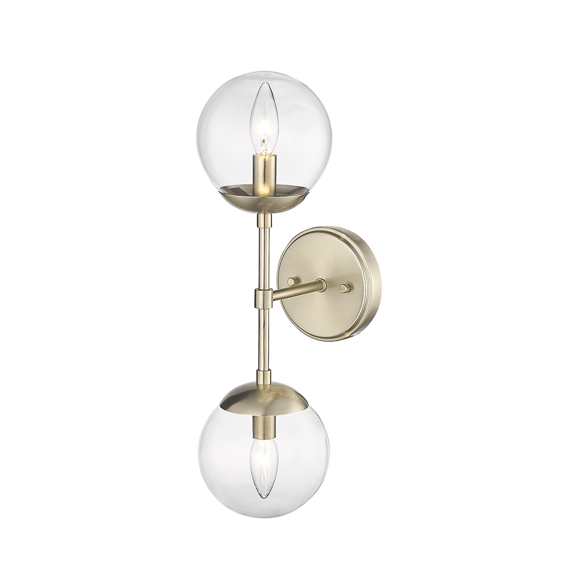 Millennium Lighting Asheville 3-Light Modern Gold Glam Clear Glass