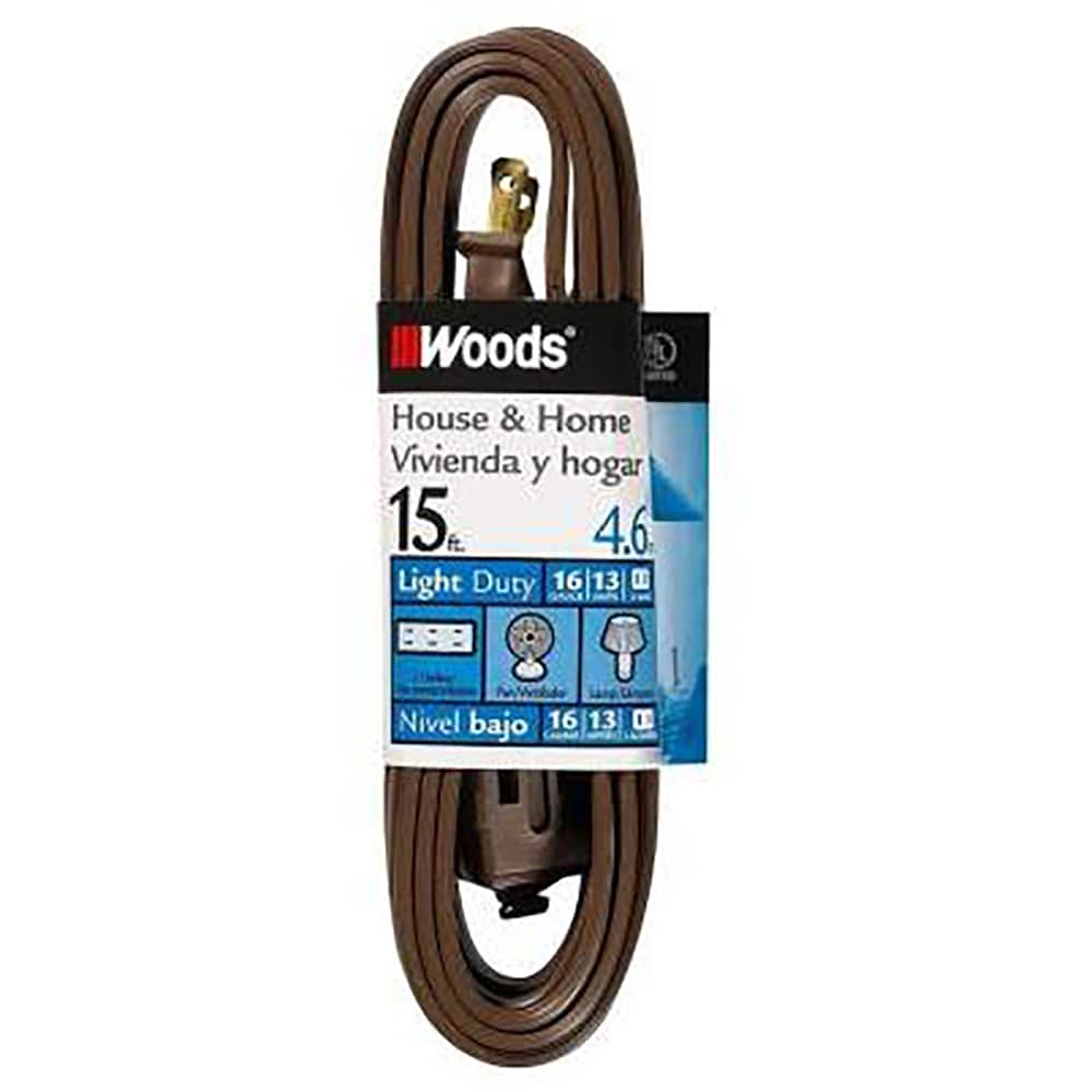 Utilitech Indoor 15-ft 16/2-Prong Indoor Spt-2 Light Duty General Extension  Cord in the Extension Cords department at