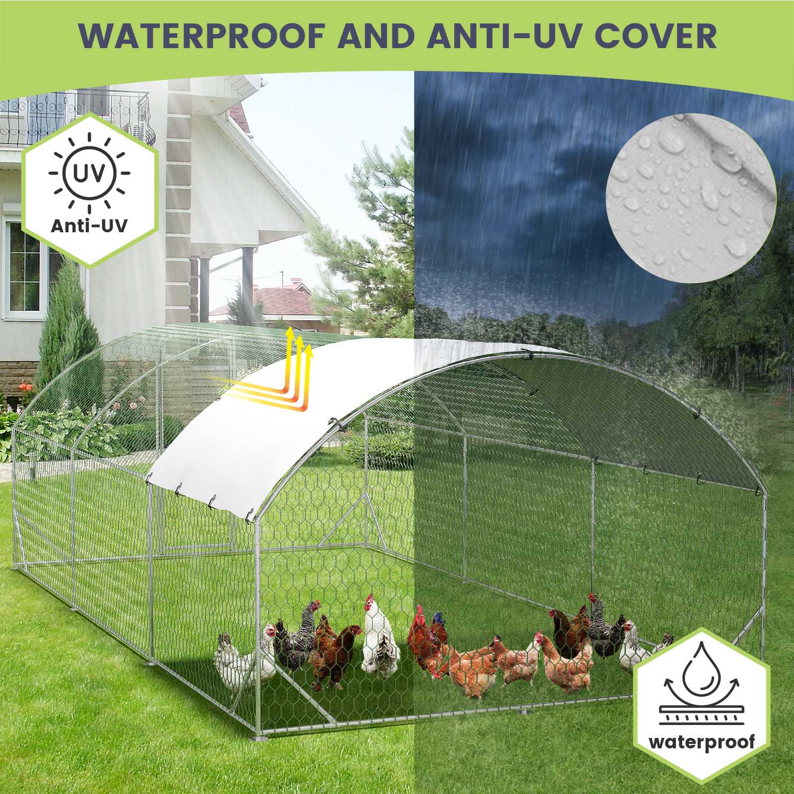 Qeetex GGL-PHO-159PL8QL Chicken-Coops-Rabbit-Hutches - View #3