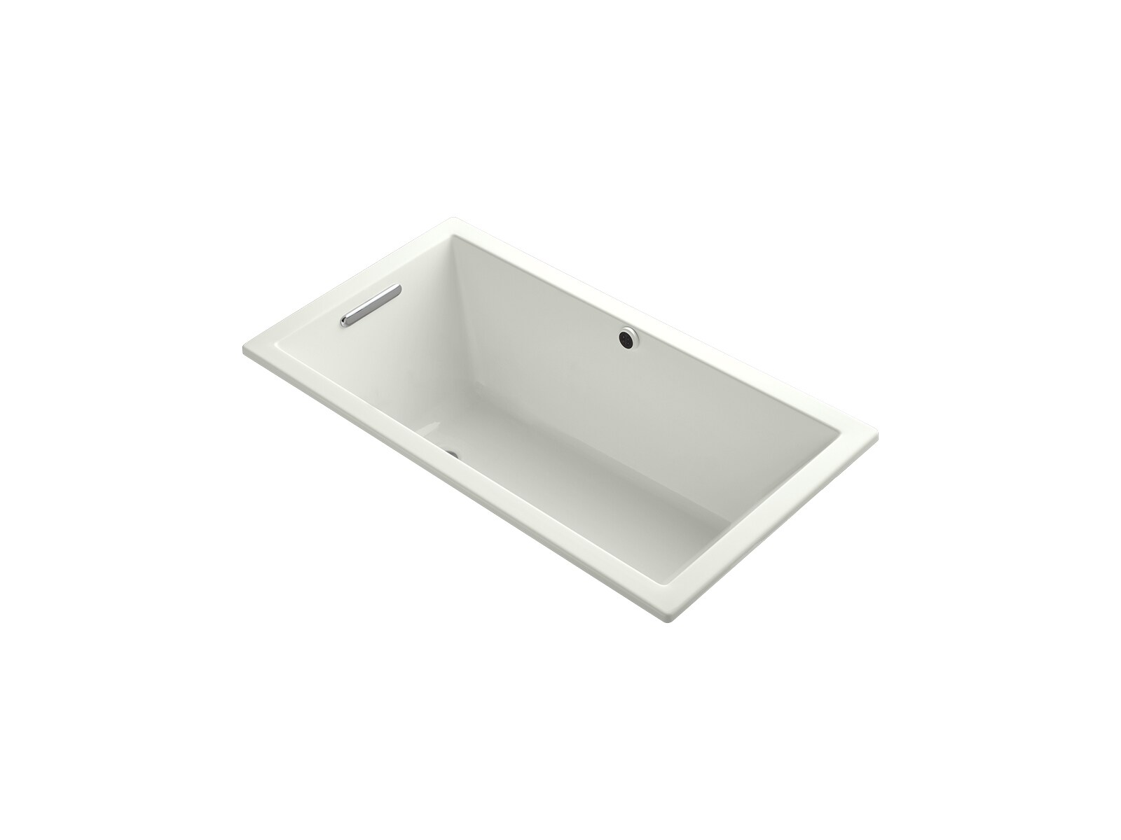 KOHLER K-1130-W1-NY Underscore Rectangle 32-in W x 60-in L Dune Acrylic Rectangular Reversible Drain Drop-In Soaking Bathtub