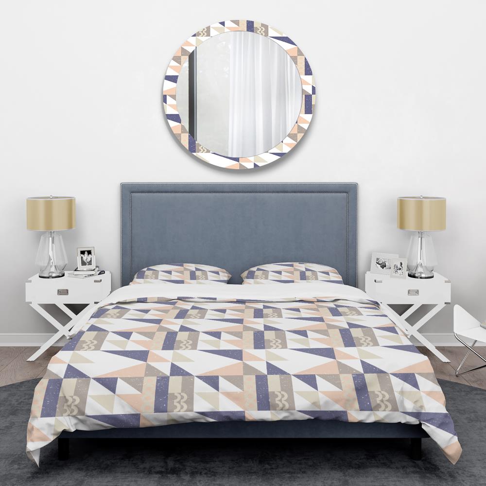 Designart BED24342-K 3 -Piece Blue King Duvet cover Set