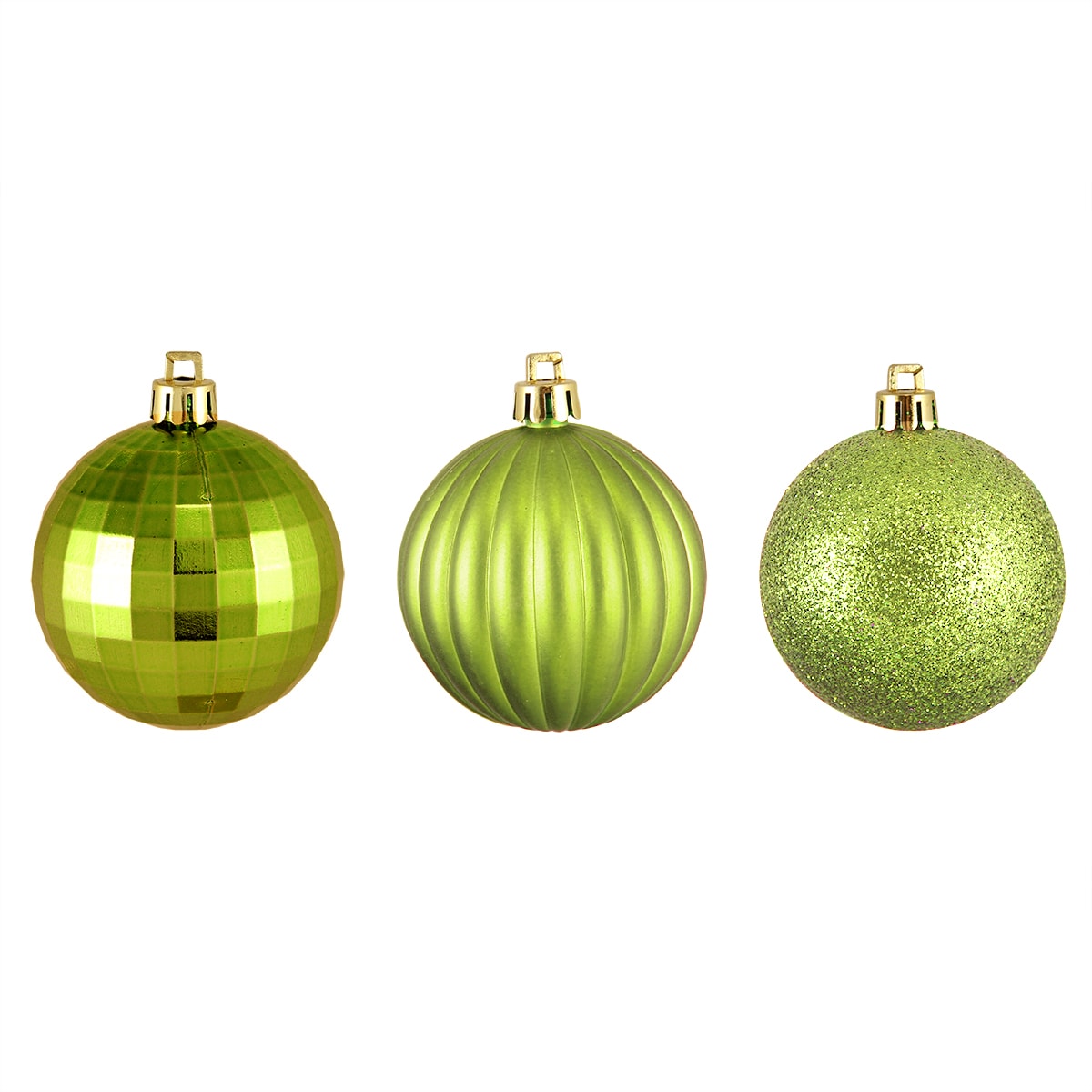 Northlight 31754369 100 -Pack Green Ball Standard Indoor Ornament set Shatterproof