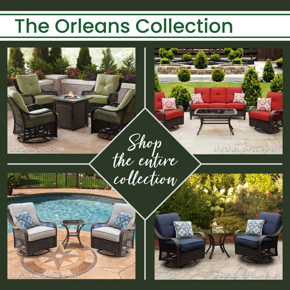 Hanover ORLEANS4PCSW-G-SLV Patio-Conversation-Sets - View #5