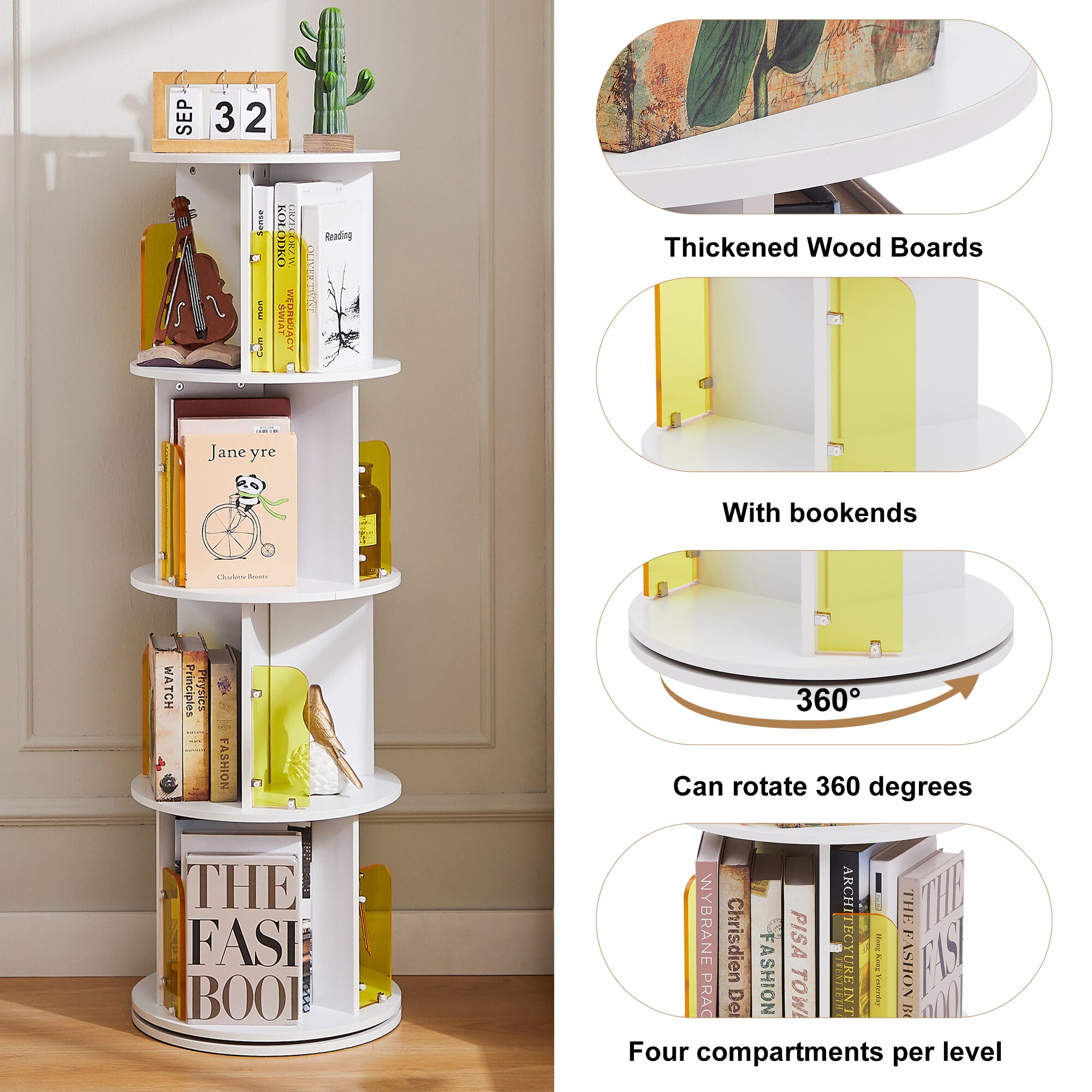 Vecelo LOE-B14-WHT bookcases - View #5
