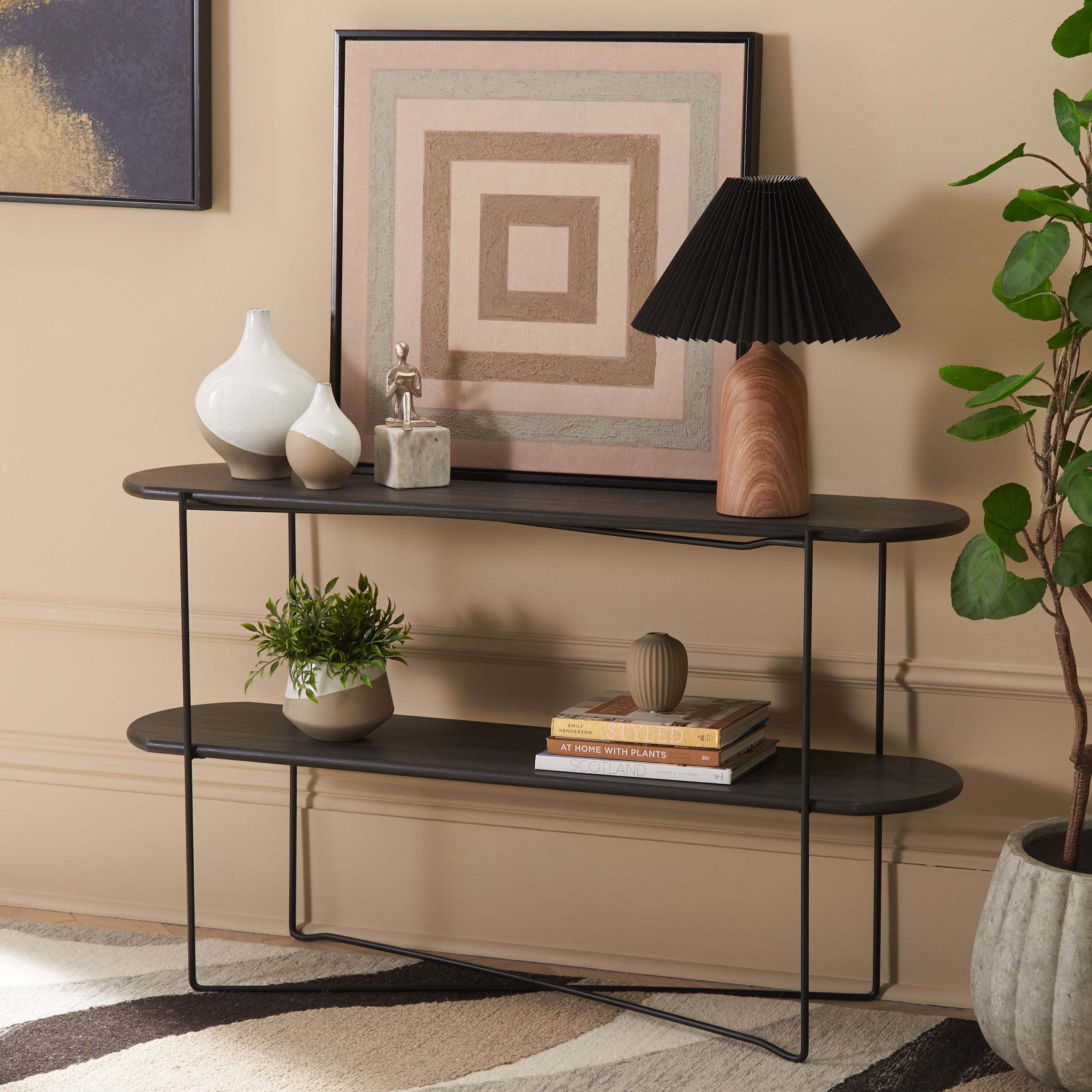 Safavieh CNS4206C Modern Dark Gray Oak Console table