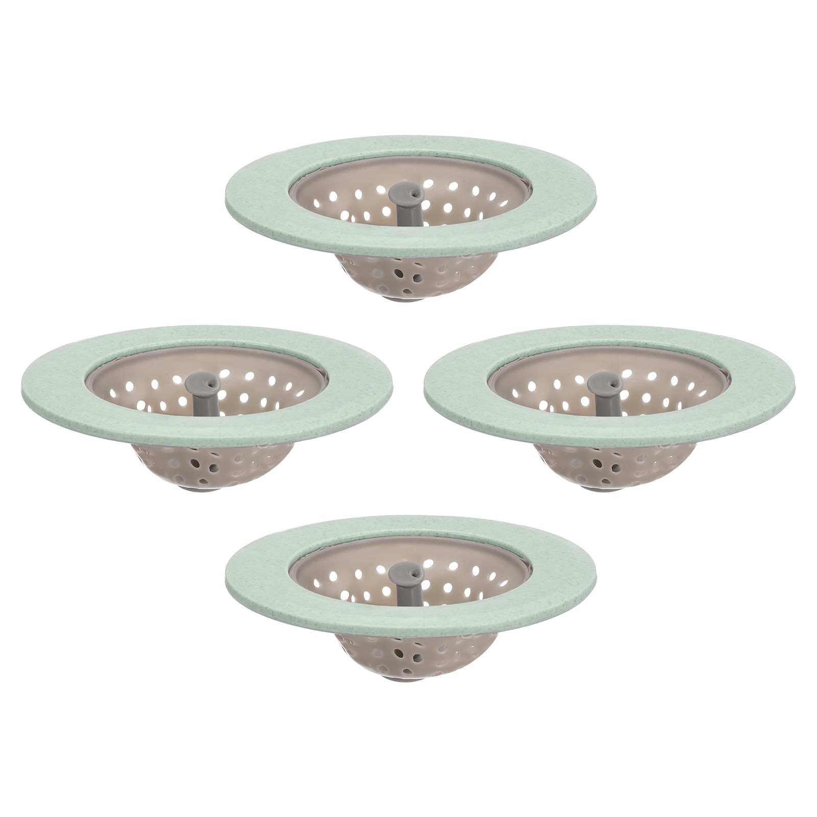 Unique Bargains - Silicone Kitchen Sink Strainer 4pcs Sink Drain Strainer Sink Drain Stopper with...