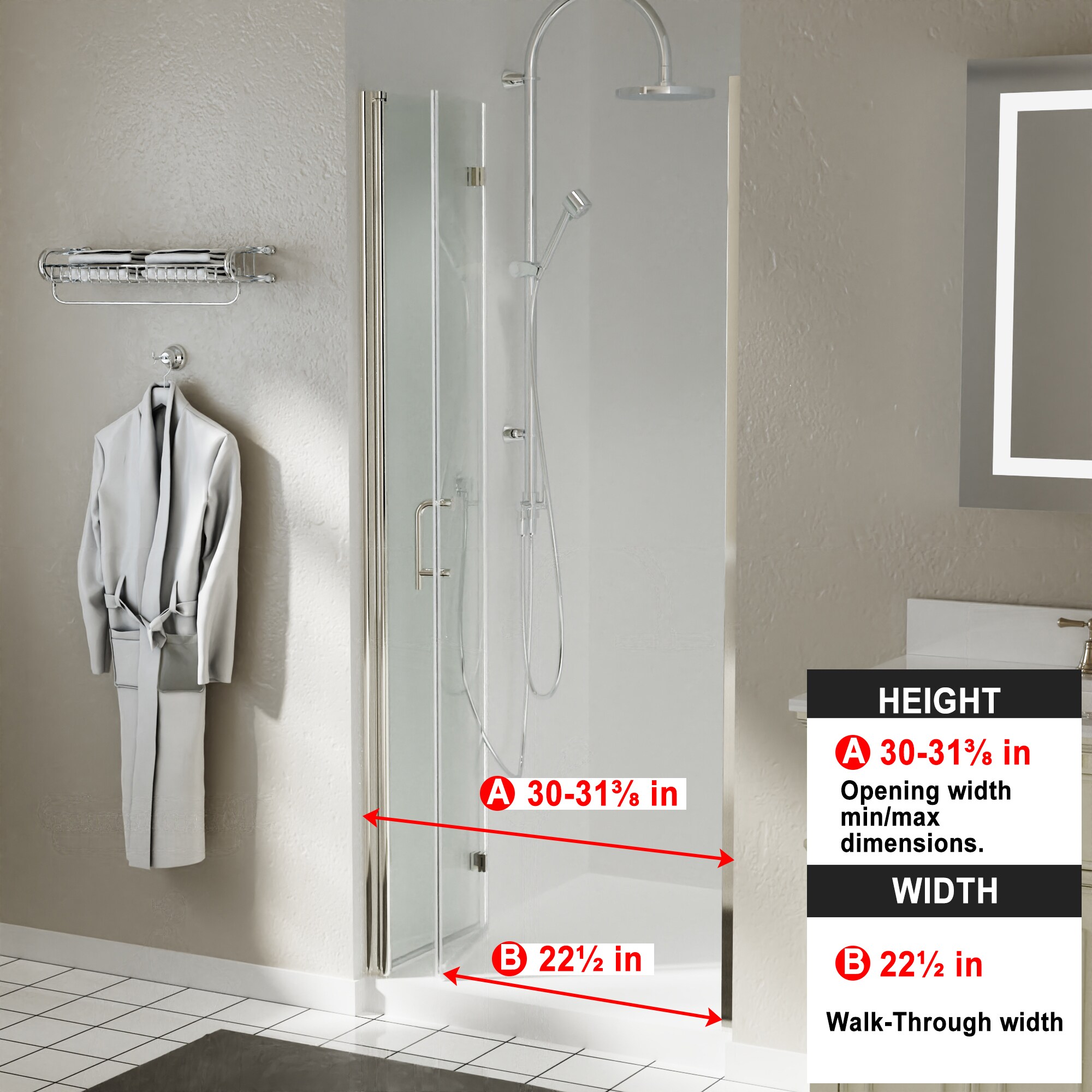 WELLFOR DTG-BAS111MB Shower-Doors - View #5