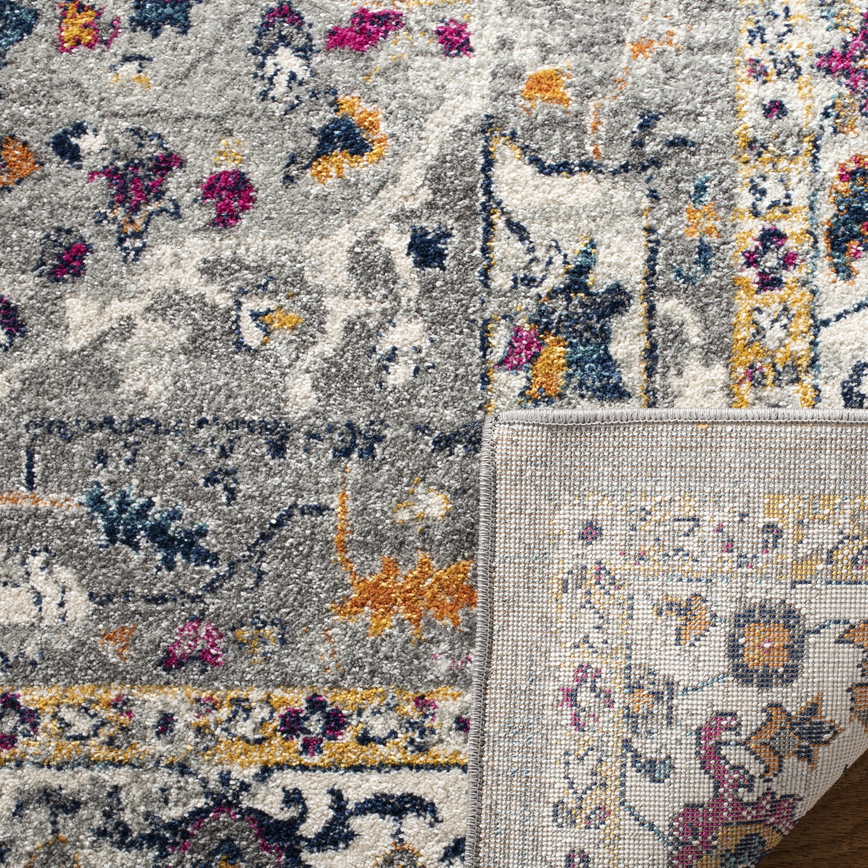 Evoke Grey Synthetic Persian-Inspired 7' x 9' Area Rug