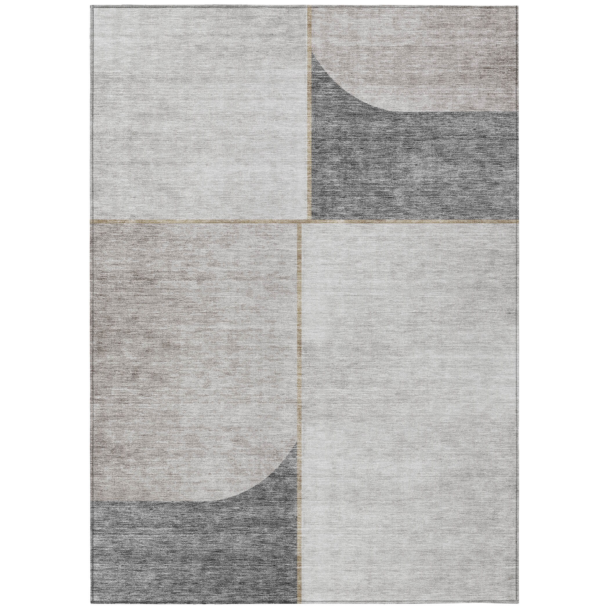 Addison Rugs ACN717TP5X8 Chantille ACN717TP 5 x 7 (ft) Polyester Taupe Rectangular Indoor/Outdoor Geometric Machine washable Area rug