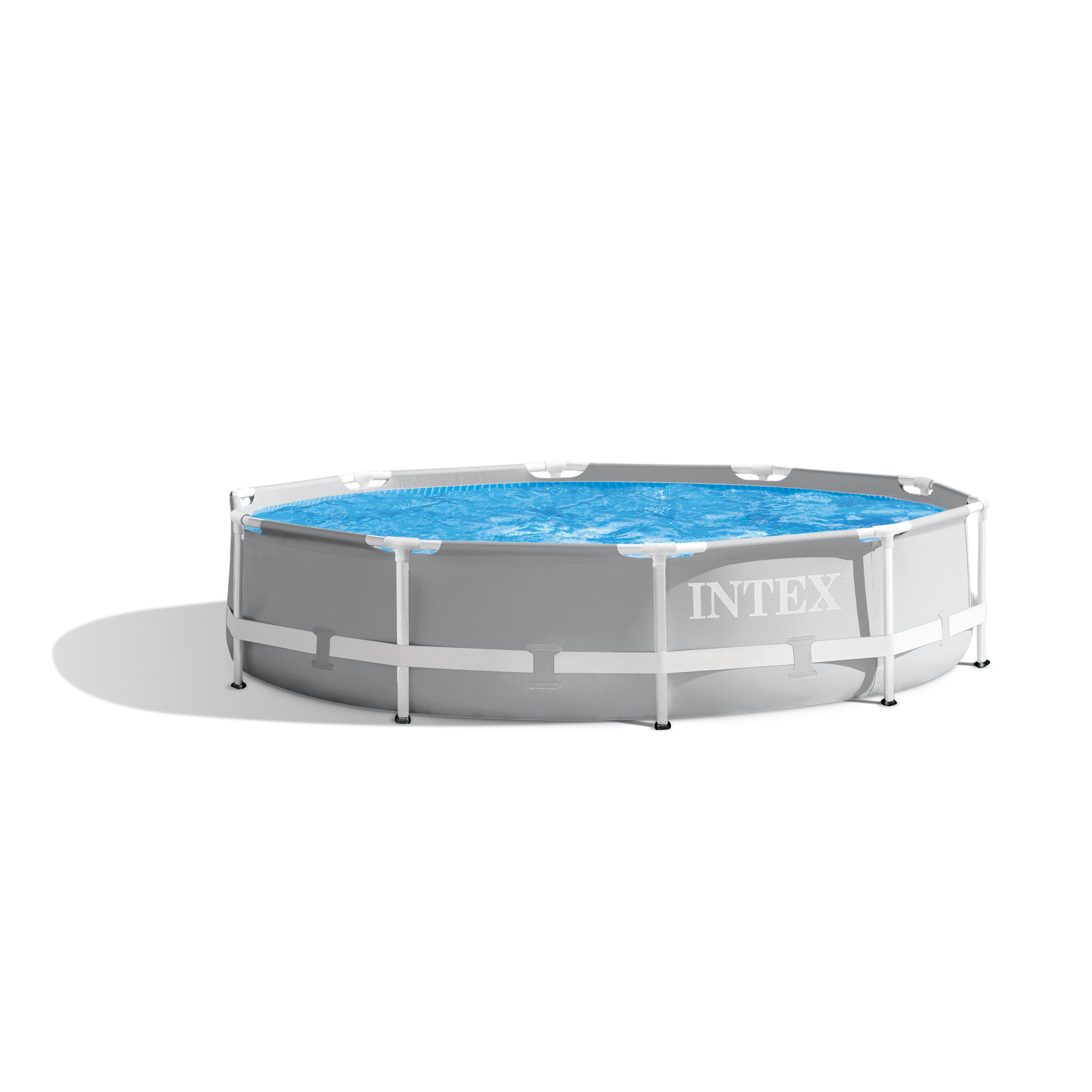 Intex 10-ft x 10-ft x 30-in Metal Frame Round Above-Ground Pool 105891 ...