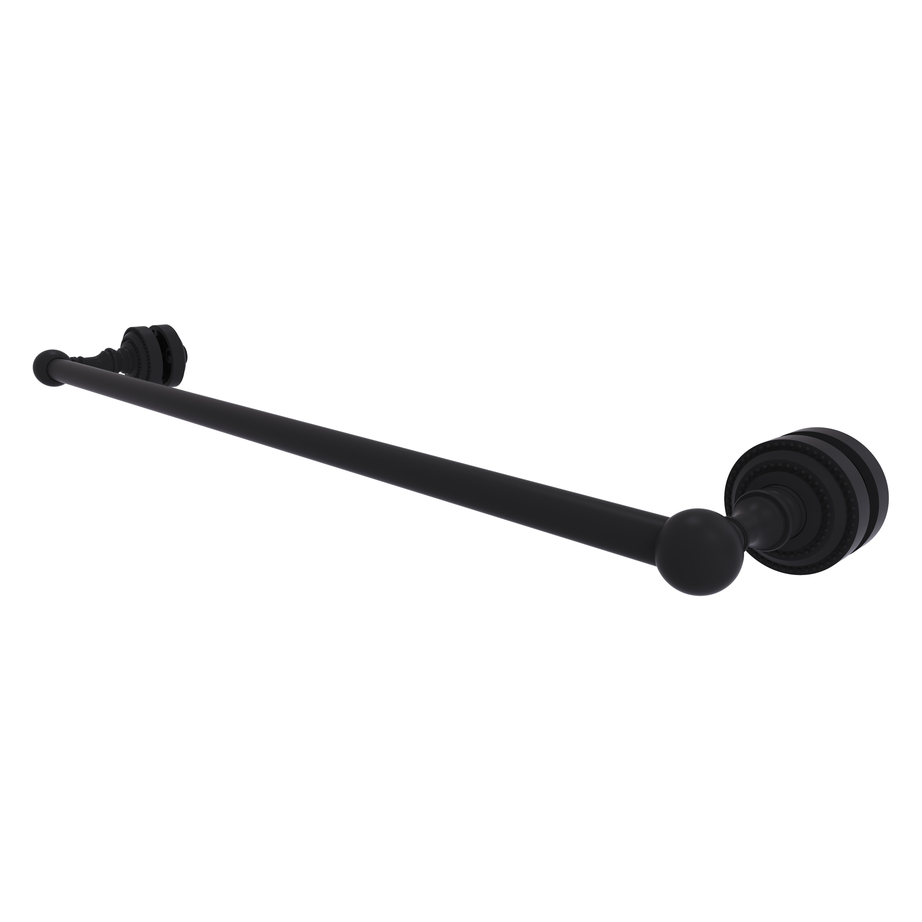 Allied Brass DT-41-SM-24-BKM Dottingham 24-in Matte Black Wall mount Single Towel Bar