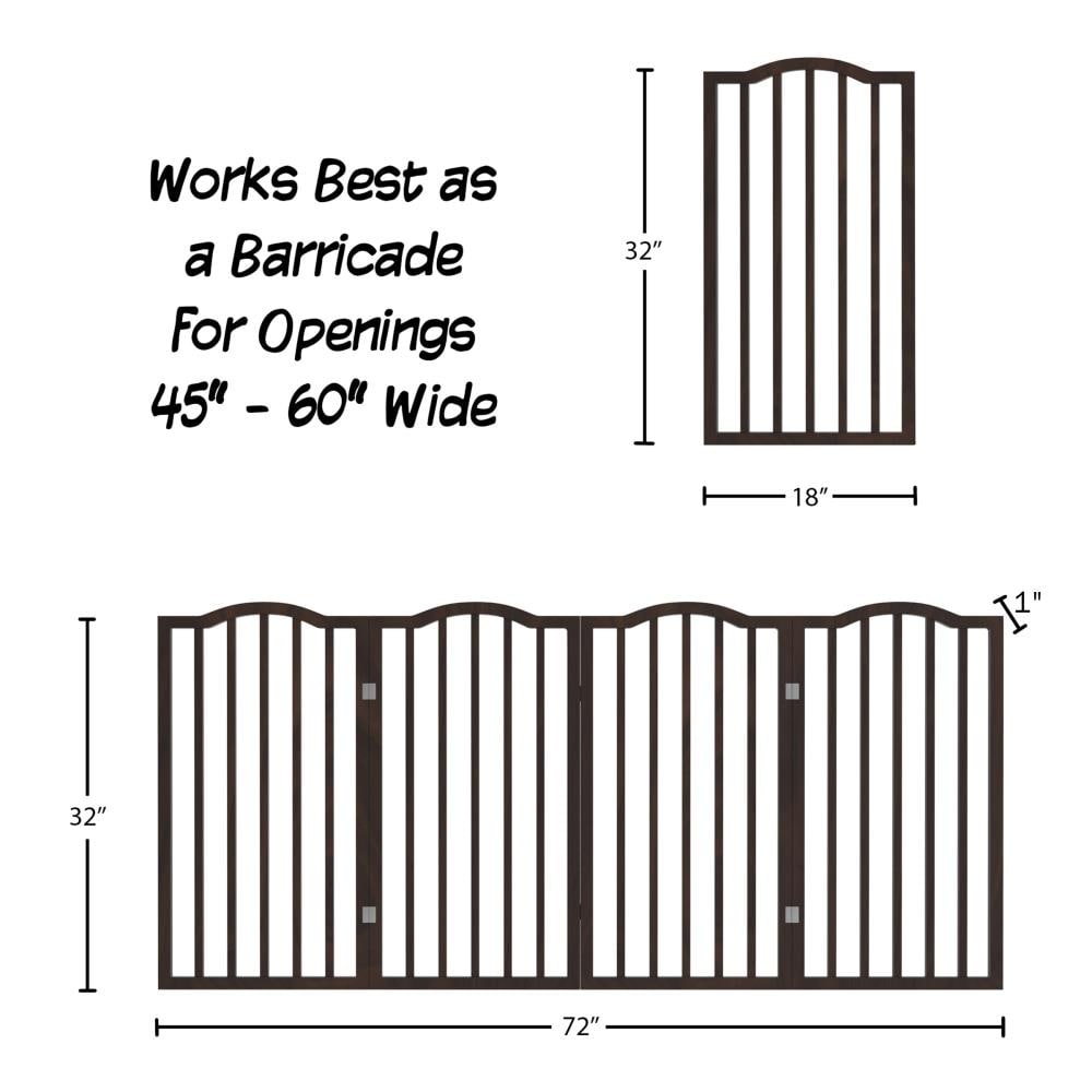 Pet Pal Freestanding Expandable Gray Wood Pet Gate in the Pet Gates  department at