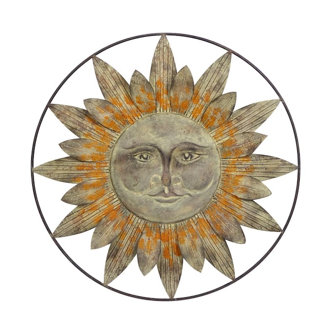 Grayson Lane Metal Sun Wall Decor Outdoor For Garden 30 In Multi The Accents Department At Com - Outdoor Wall Metal Decor